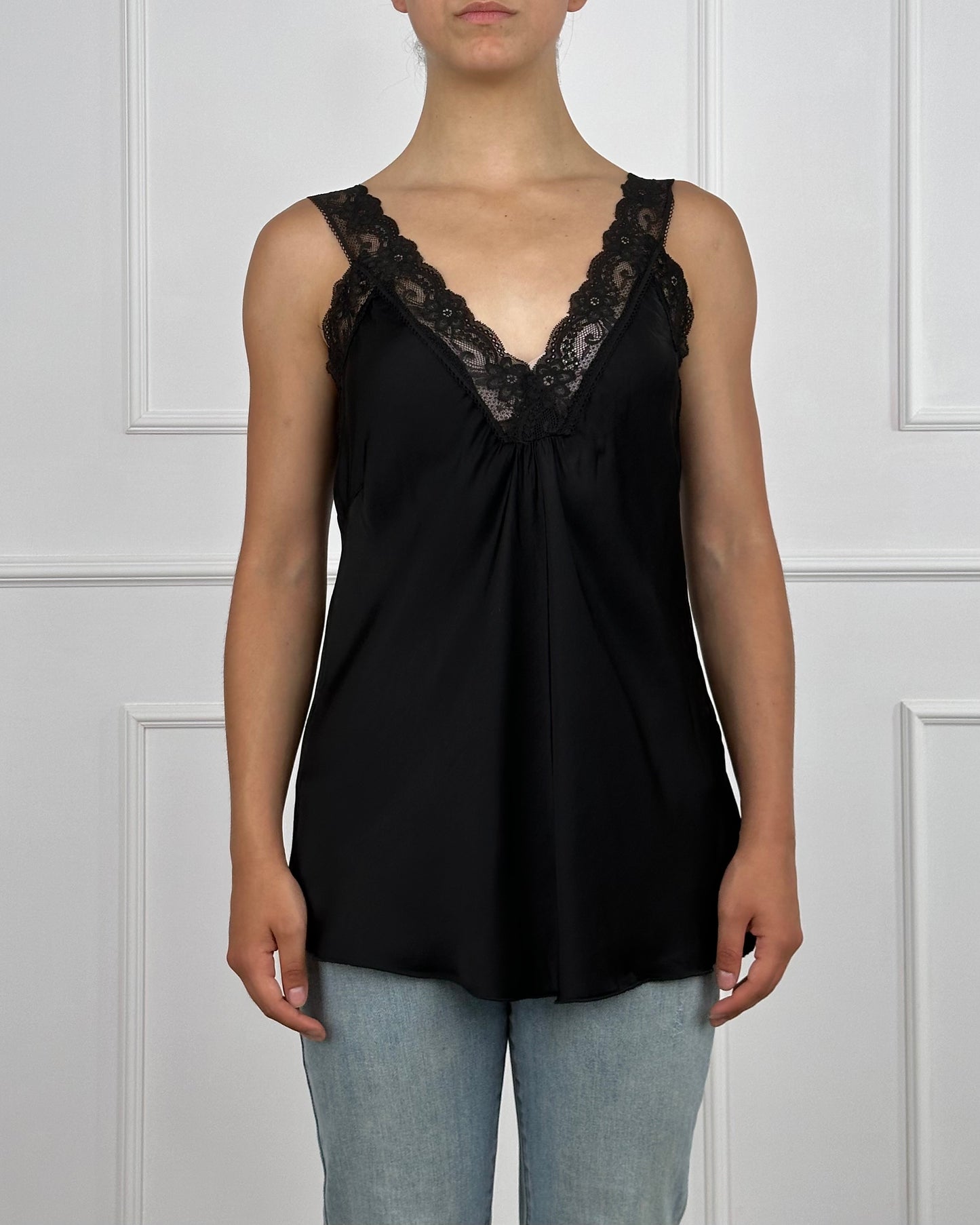 213361 - TOP IN VISCOSA SPALLINA IN PIZZO