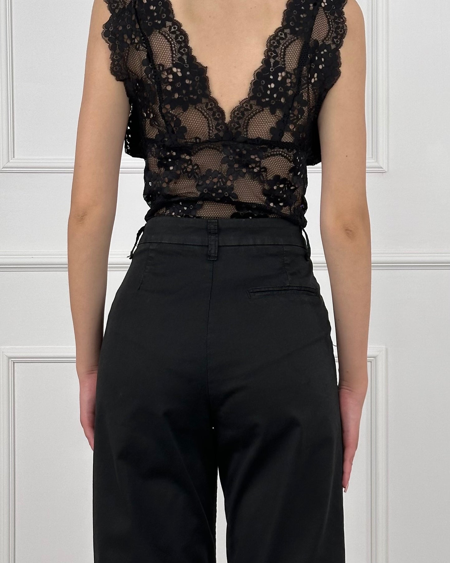 80803FH - PANTALONE A GAMBA DRITTA CROPPED
