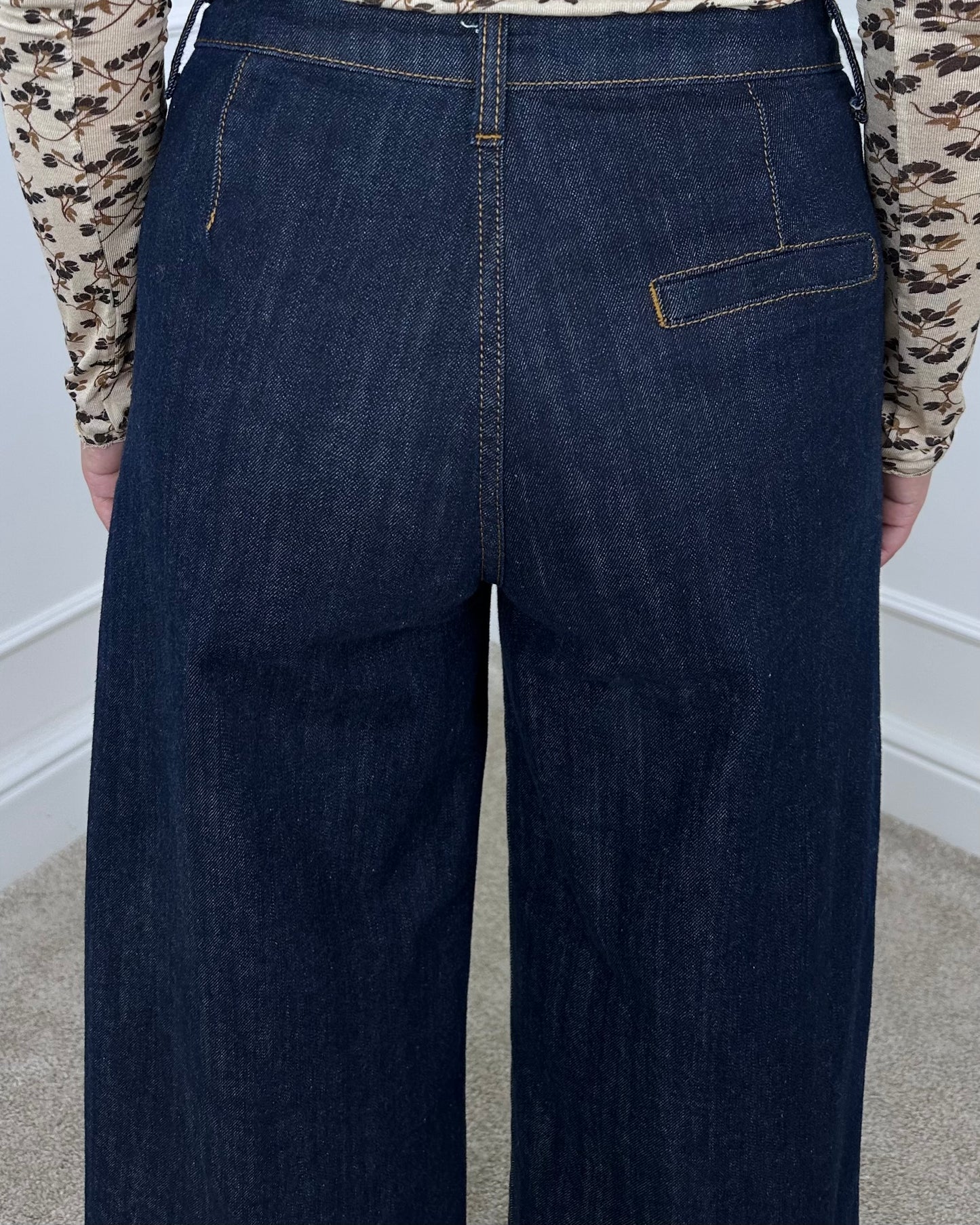 2482 - DENIM PALAZZO CROPPED