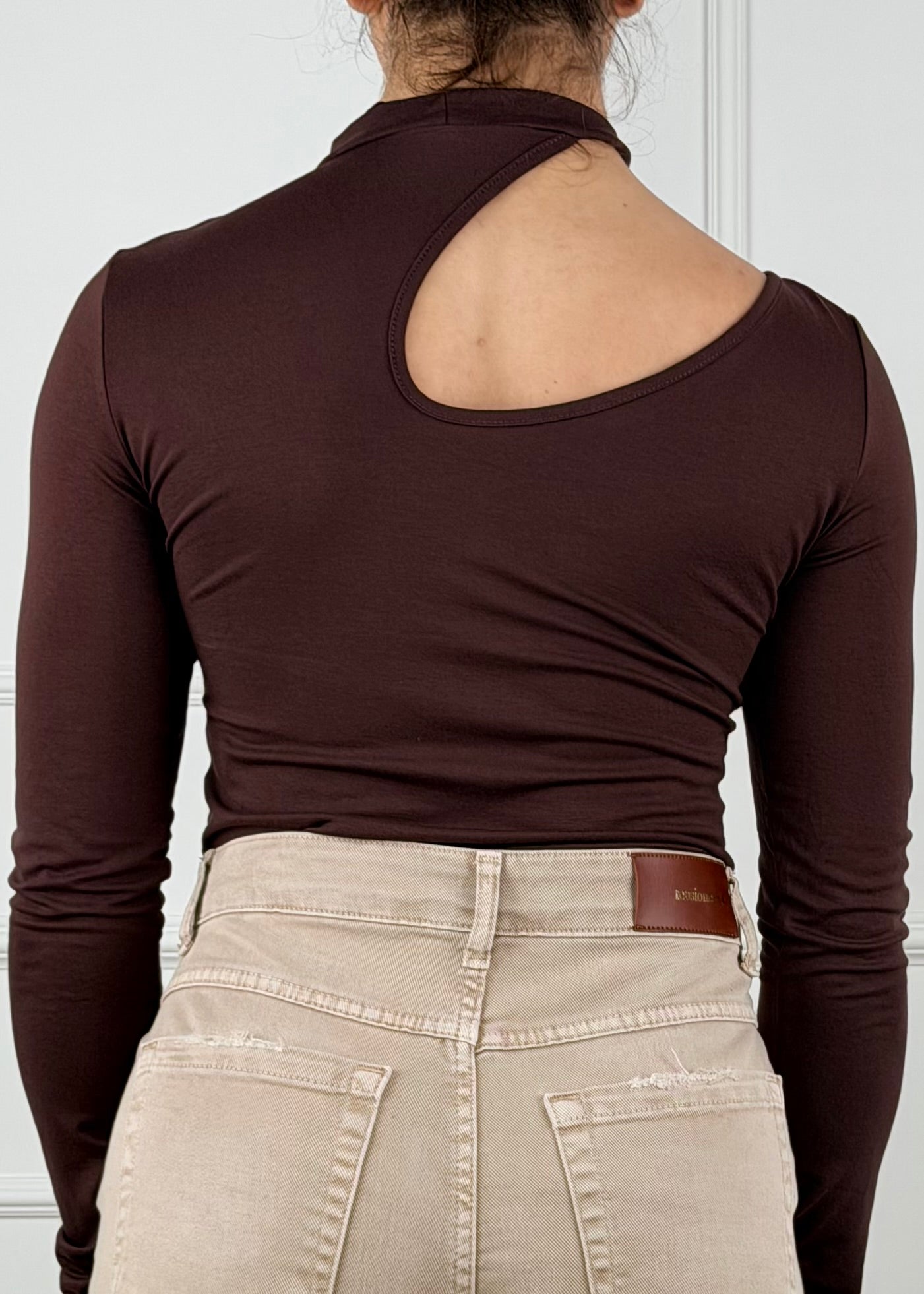 MR11919 - MAGLIA CUT OUT GOCCIA IN JERSEY DI VISCOSA