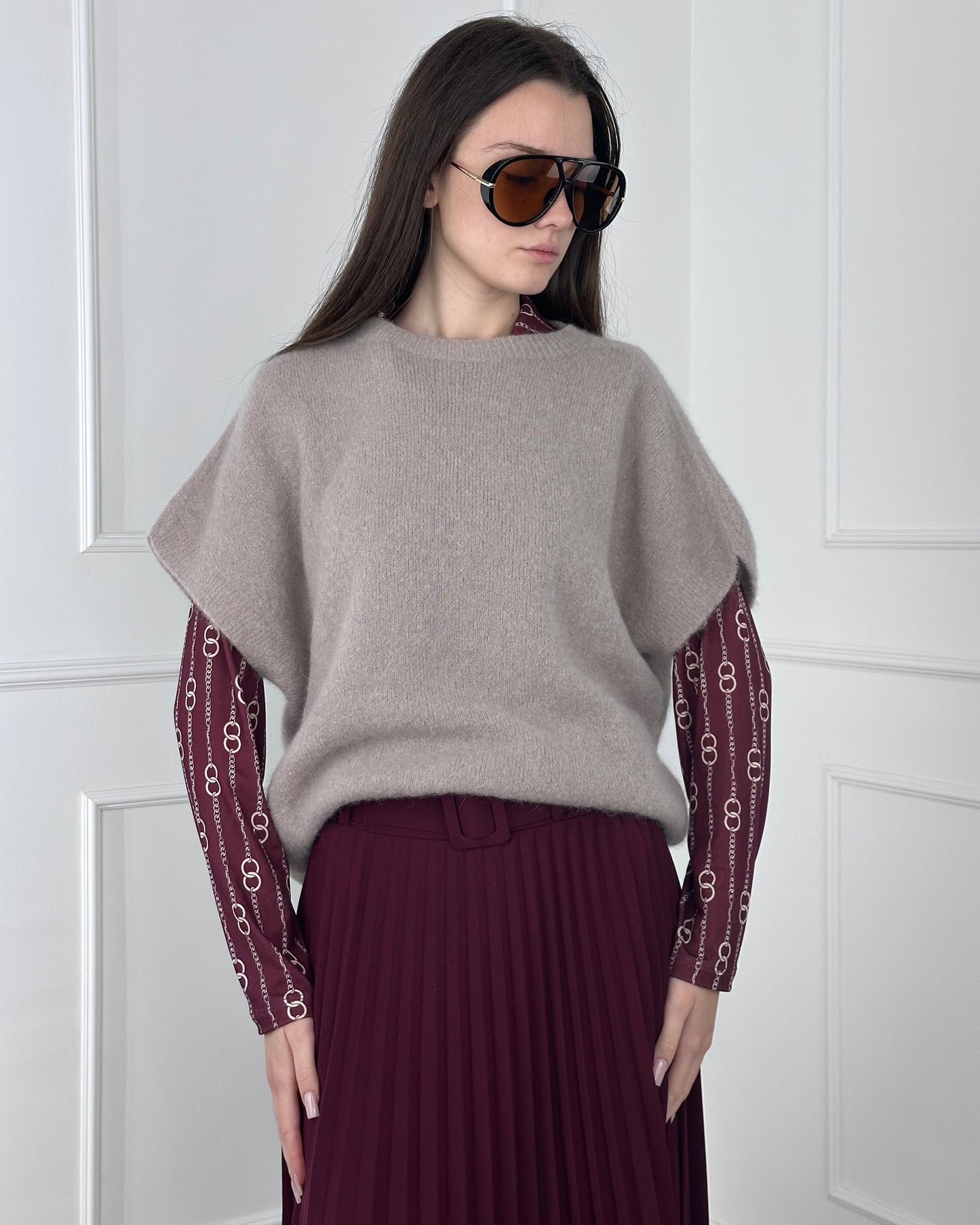 I92757 - BREND PULL MANICHE CORTE