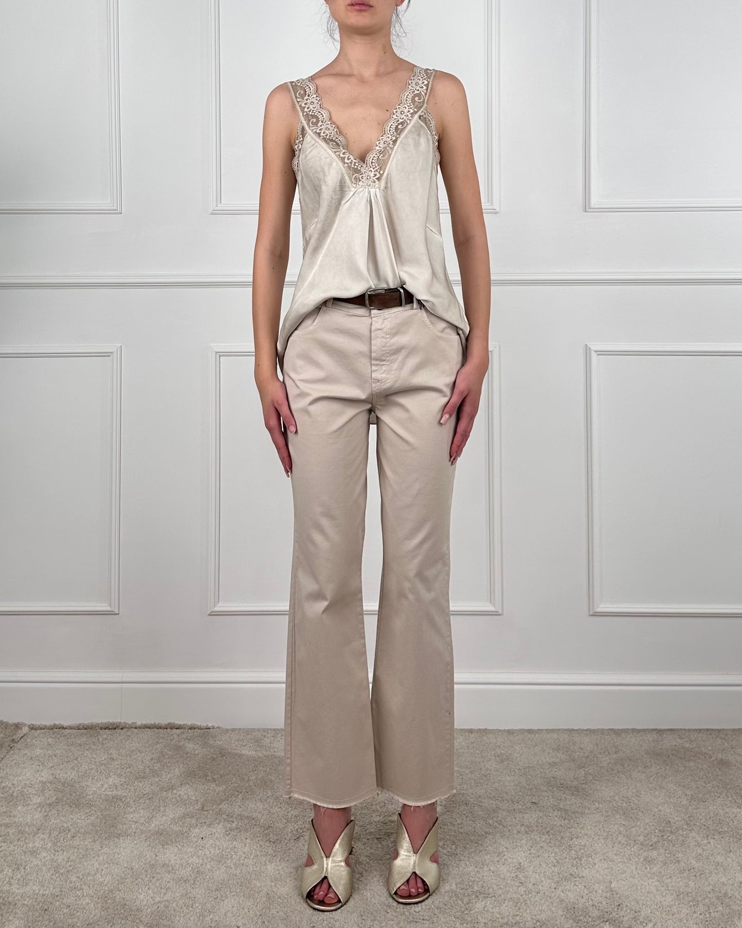 213361 - TOP IN VISCOSA SPALLINA IN PIZZO