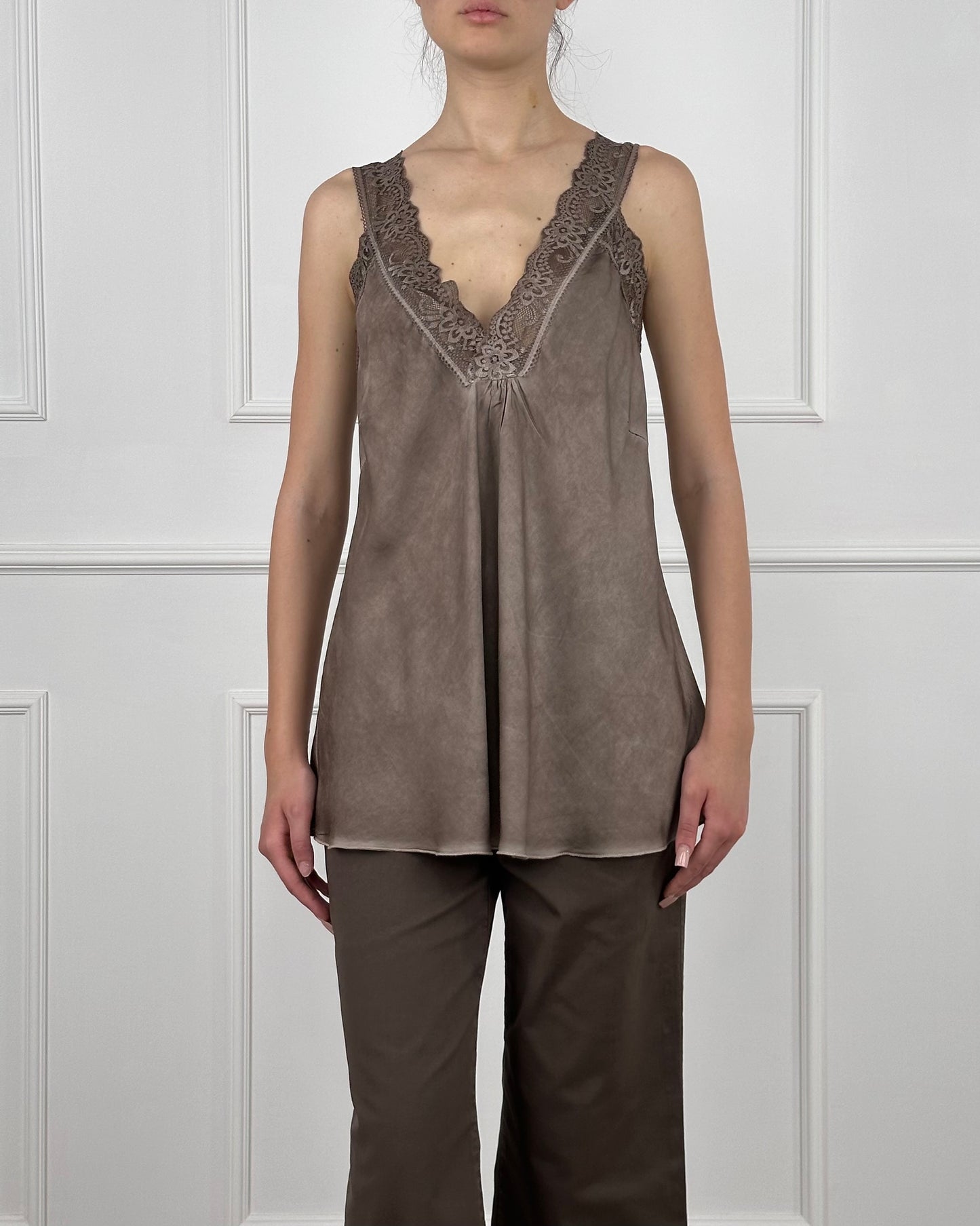 213361 - TOP IN VISCOSA SPALLINA IN PIZZO
