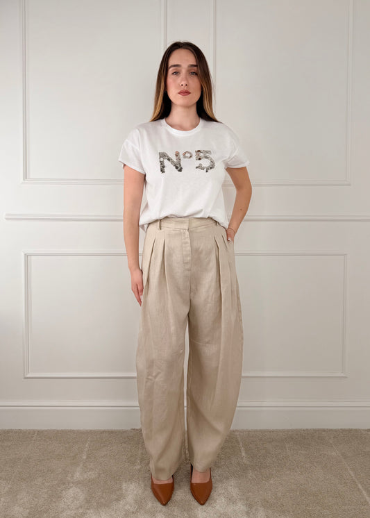 26P4950 - TENSIONE IN PANTALONE BALLOON IN LINO