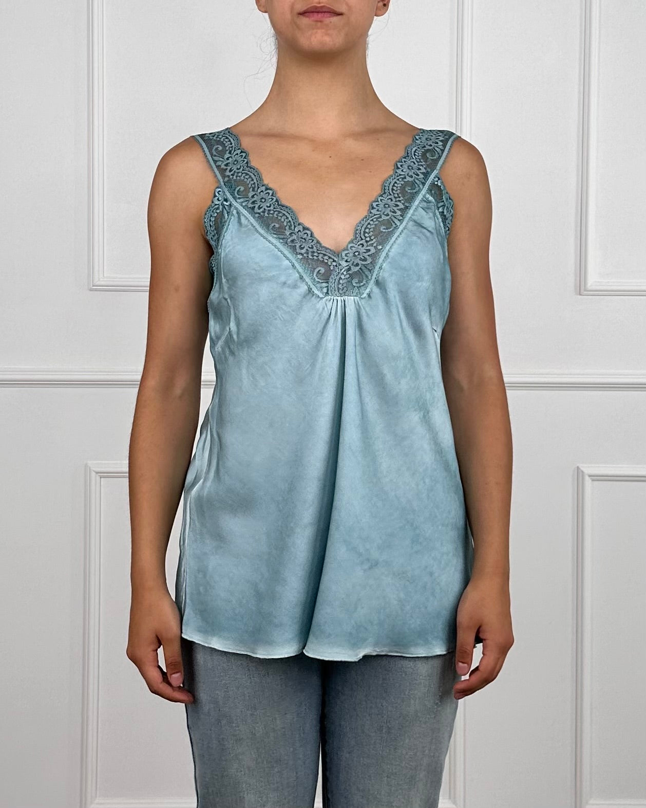 213361 - TOP IN VISCOSA SPALLINA IN PIZZO