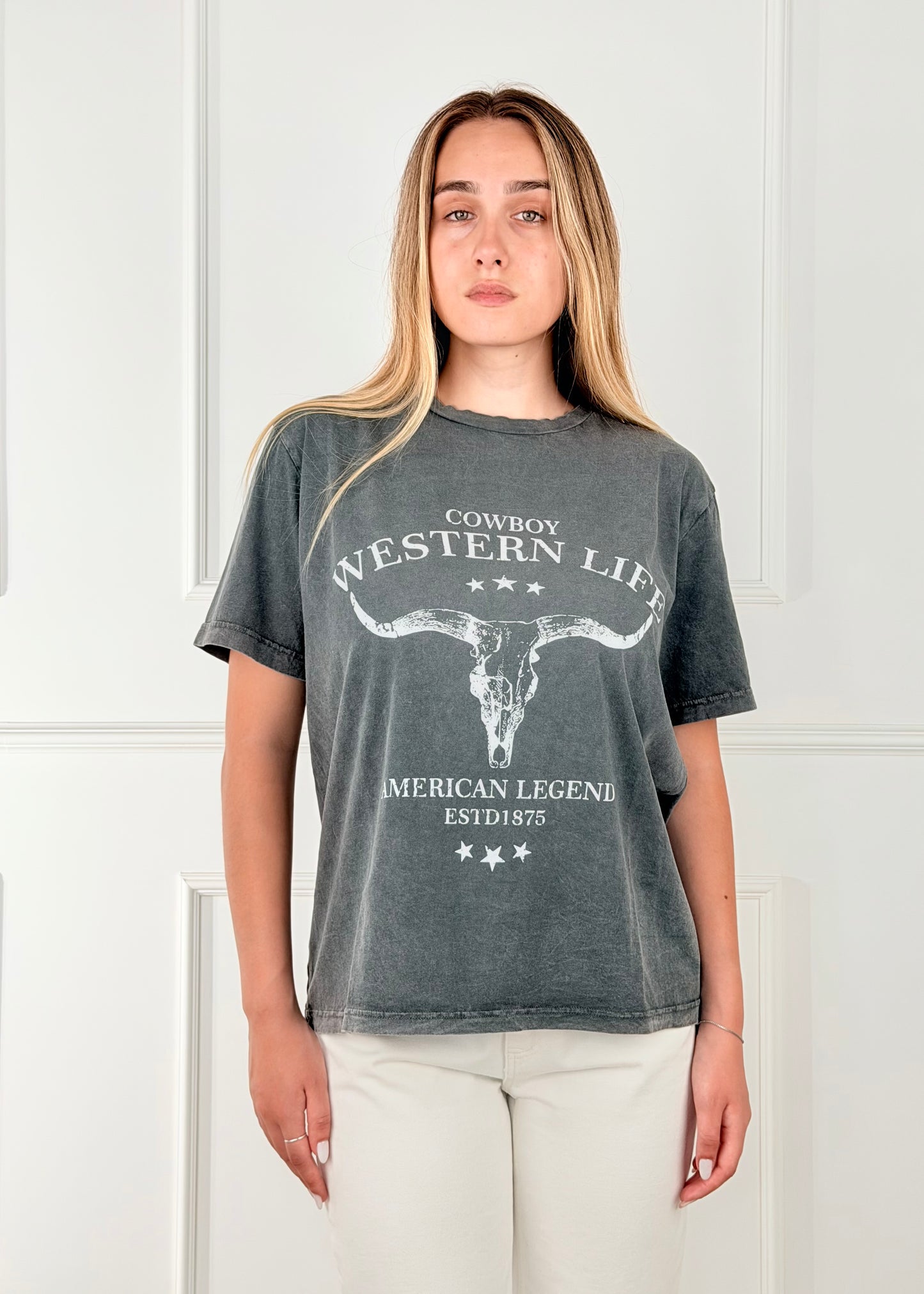 AP134 - T-SHIRT EFFETTO VINTAGE COWBOY