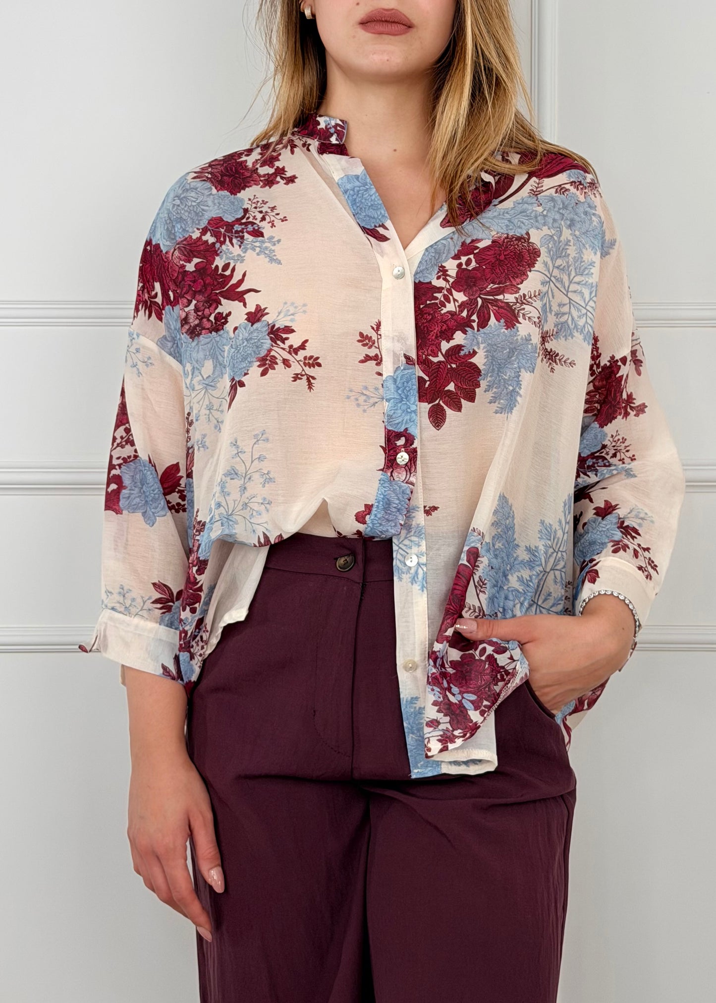 SP26222 - CAMICIA COTONE E SETA