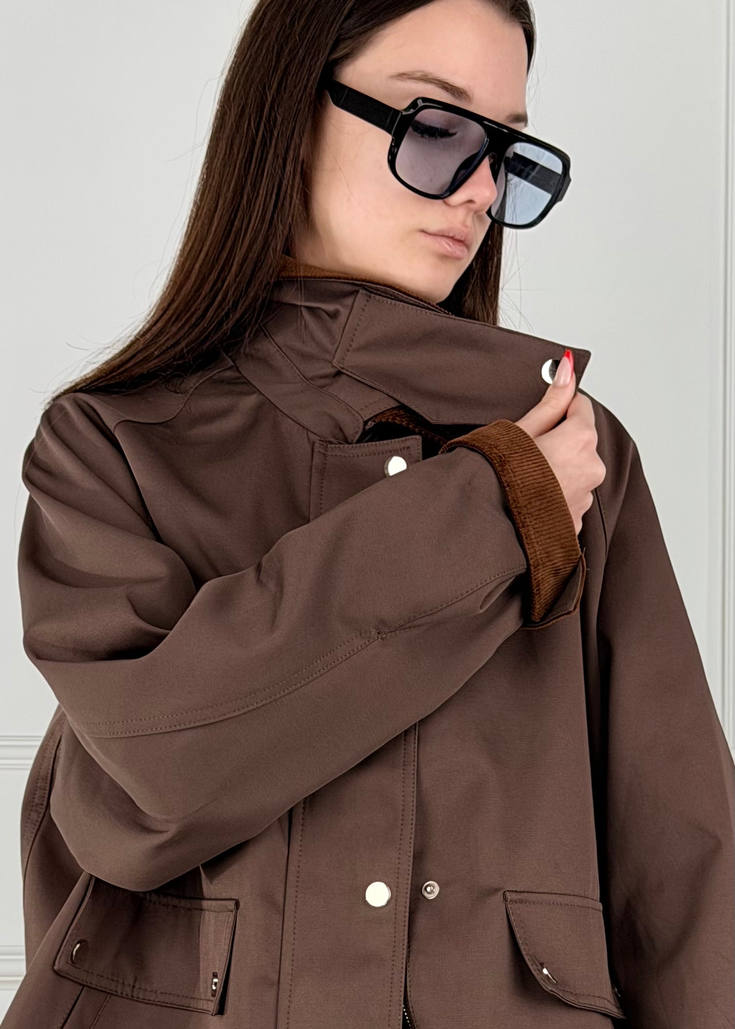 D259222 - BREND GIACCONE DETTAGLI IN VELLUTO