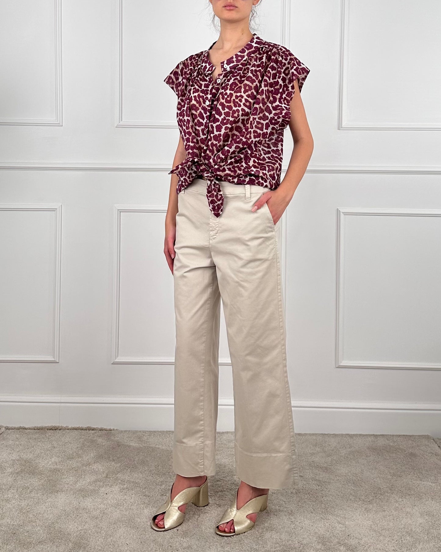 80803FH - PANTALONE A GAMBA DRITTA CROPPED