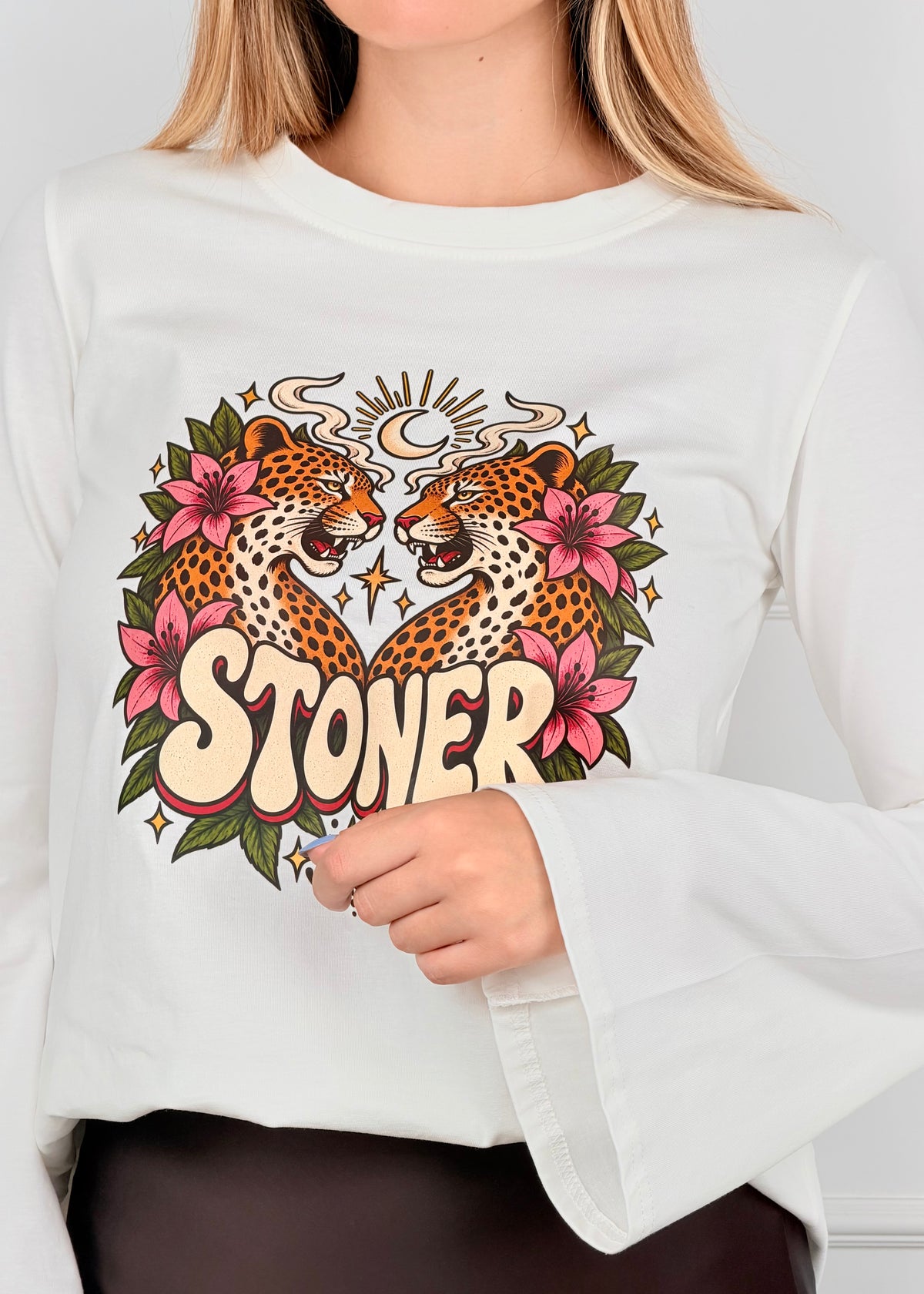 OG02319 - MY-D T-SHIRT MANICA LUNGA A CAMPANA CON STAMPA