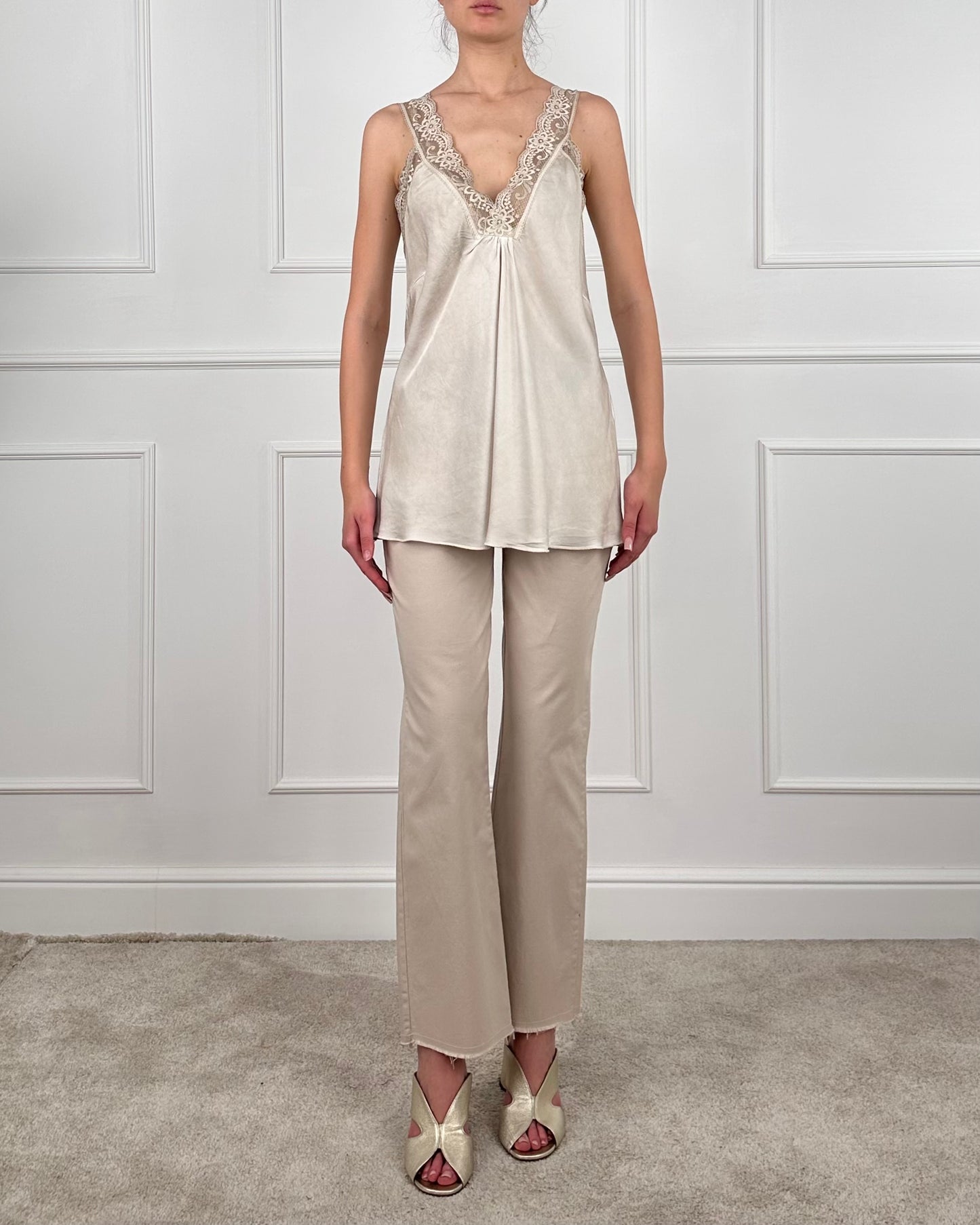 213361 - TOP IN VISCOSA SPALLINA IN PIZZO
