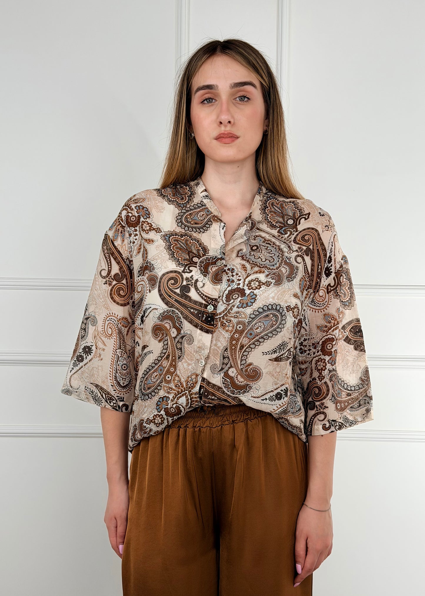 T2605 CAMICIA MISTO SETA E COTONE