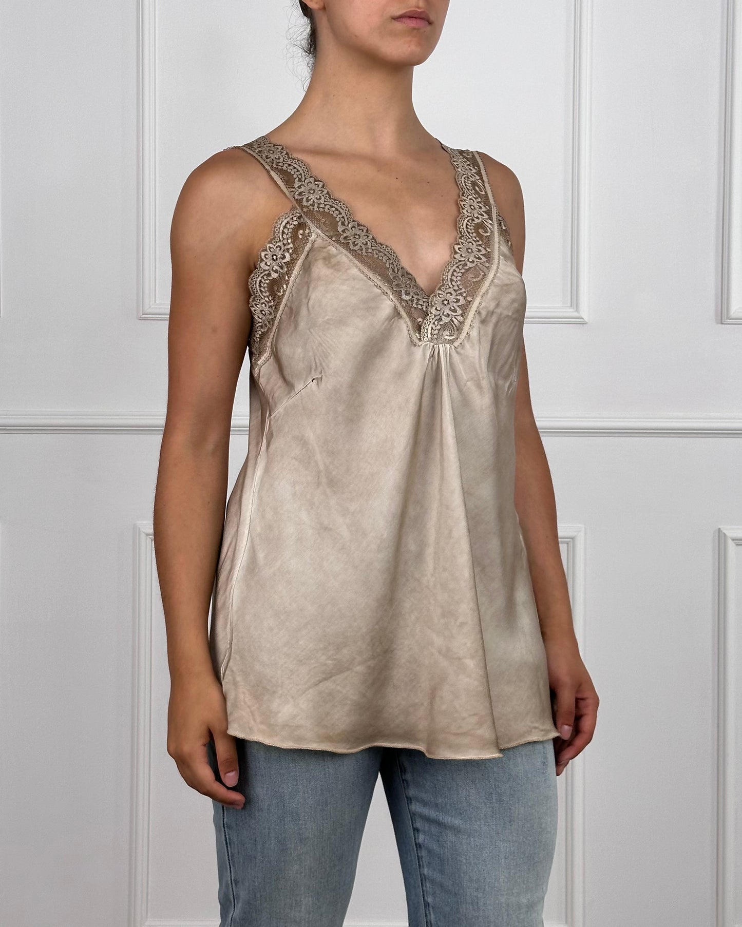 213361 - TOP IN VISCOSA SPALLINA IN PIZZO