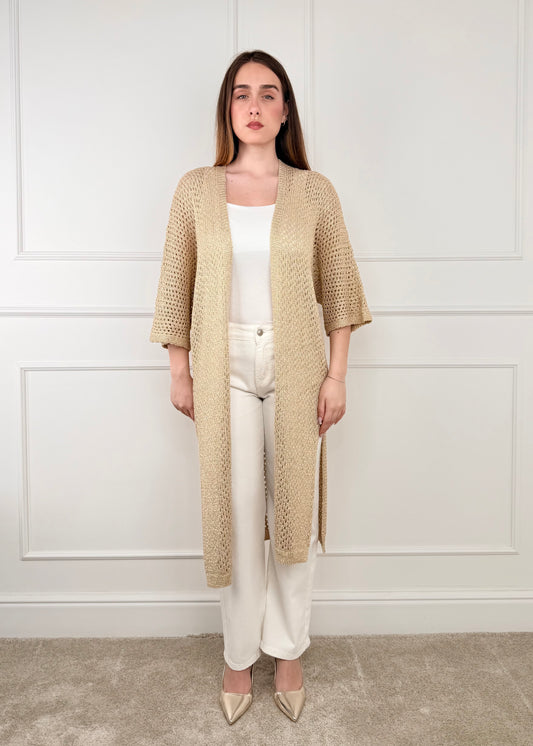 Y22159 - KIMONO CON FILO DI LUREX
