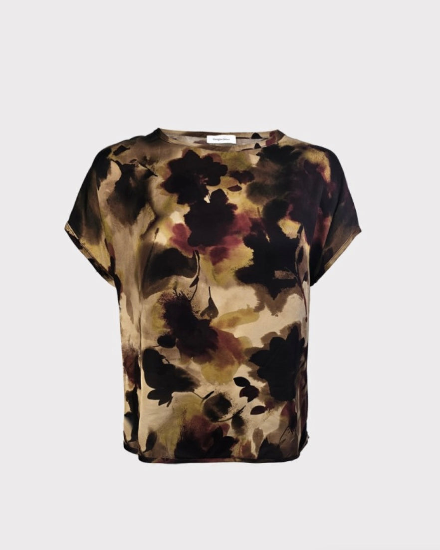 60142 - 60142 GIORGIA & J BLUSA STAMPA FLOREALE ASTRATTA