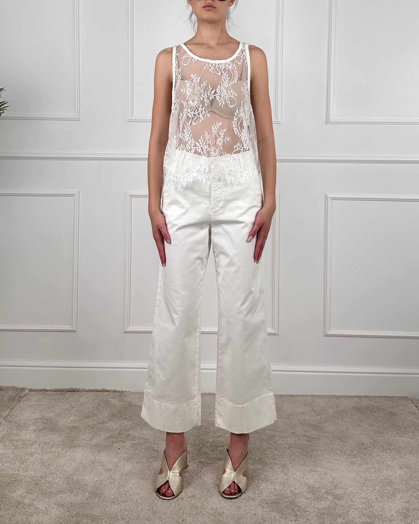 80803FH - PANTALONE A GAMBA DRITTA CROPPED