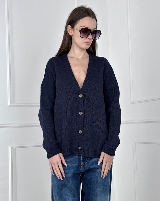 YM803 - CARDIGAN MISTO LANA E ALPACA