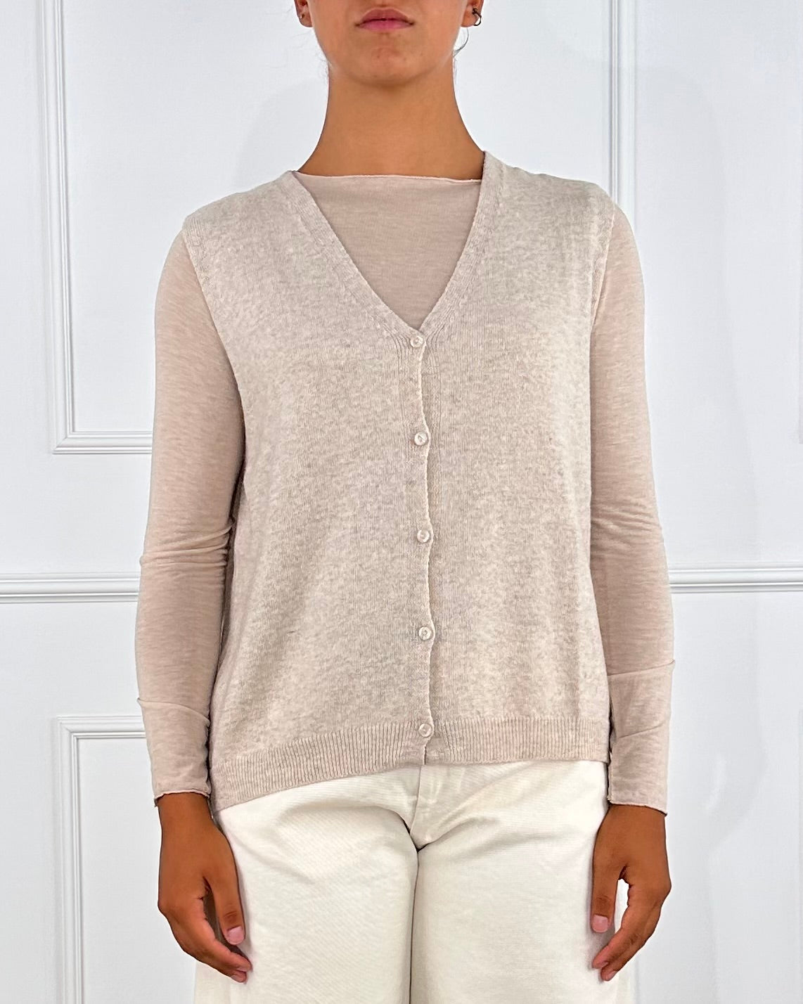 AS323 - GILET MISTO CASHMERE