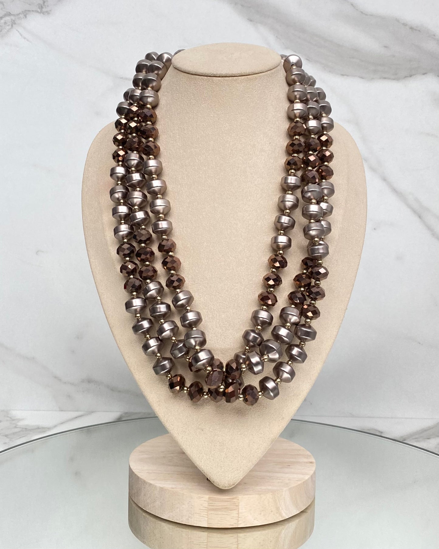 CLN50 COLLANA MULTIFILO PERLE