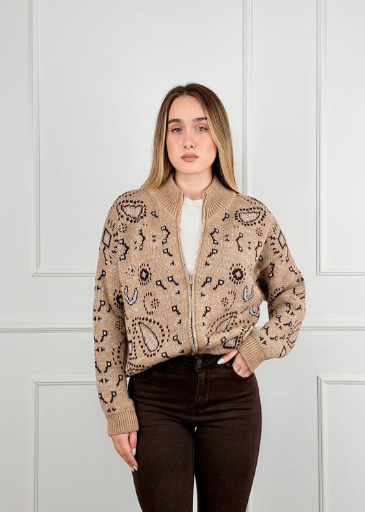 YM66267 - MY-D GIACCA CARDIGAN PAISLEY