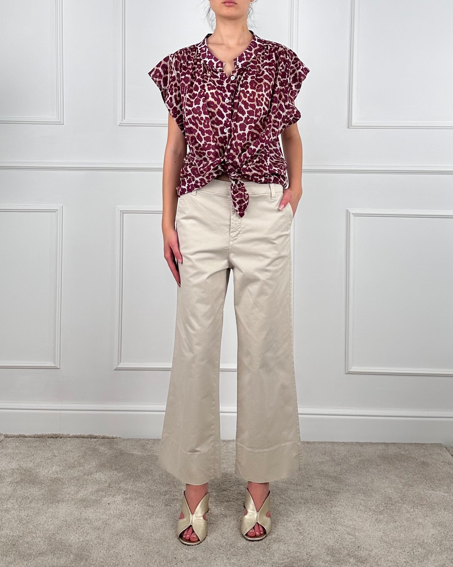 80803FH - PANTALONE A GAMBA DRITTA CROPPED