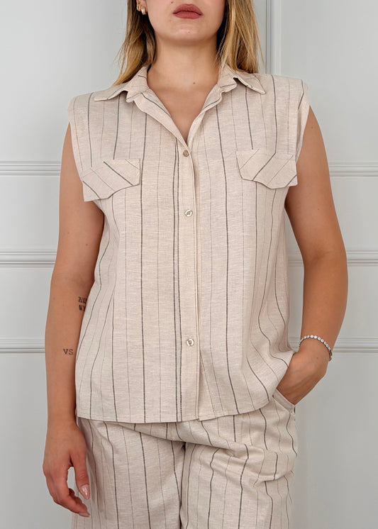 KC2660 - CAMICIA FANTASIA RIGHE