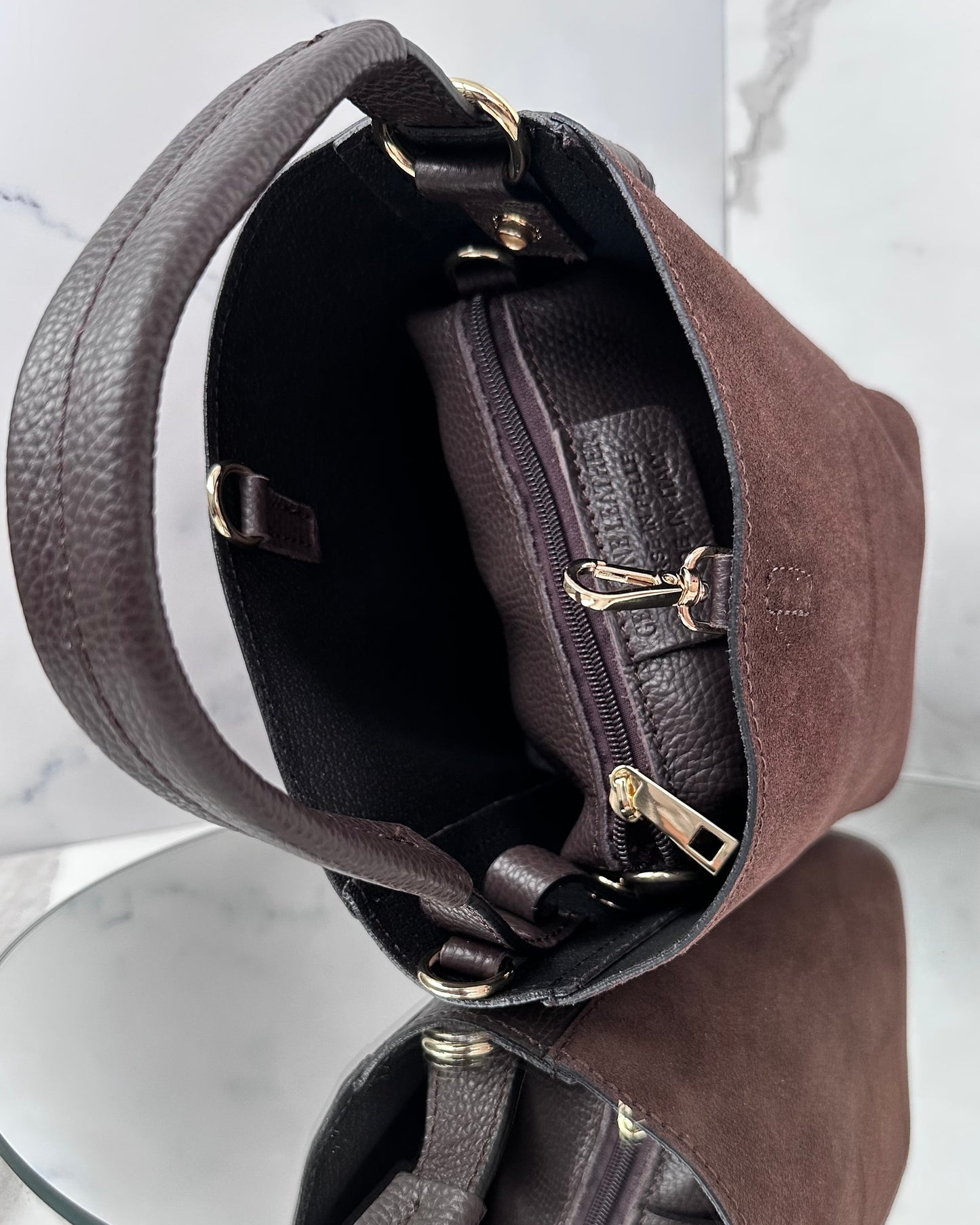 BRS47 - BORSA SECCHIELLO VERA PELLE
