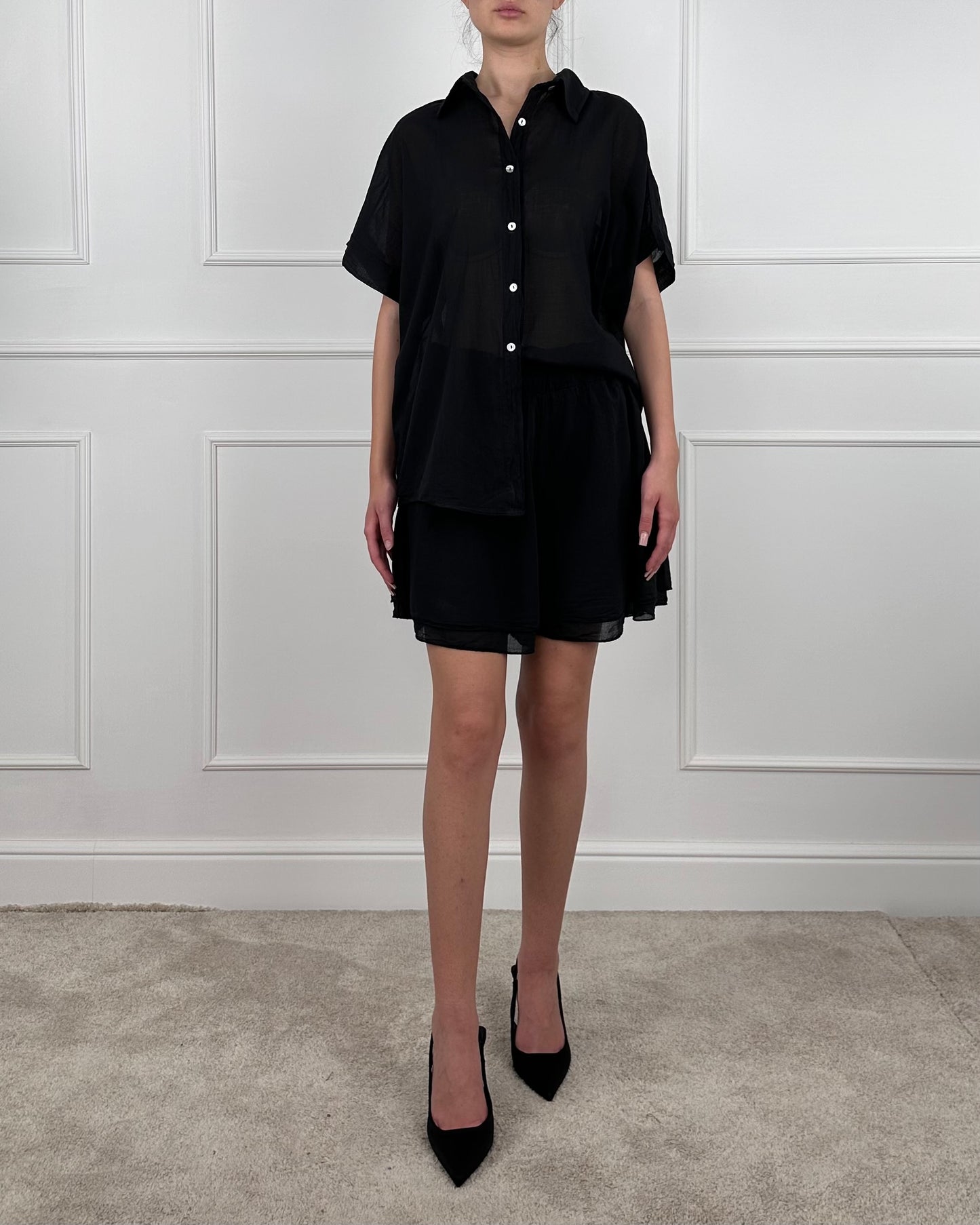 B3164 - CAMICIA IN MUSSOLA DI COTONE