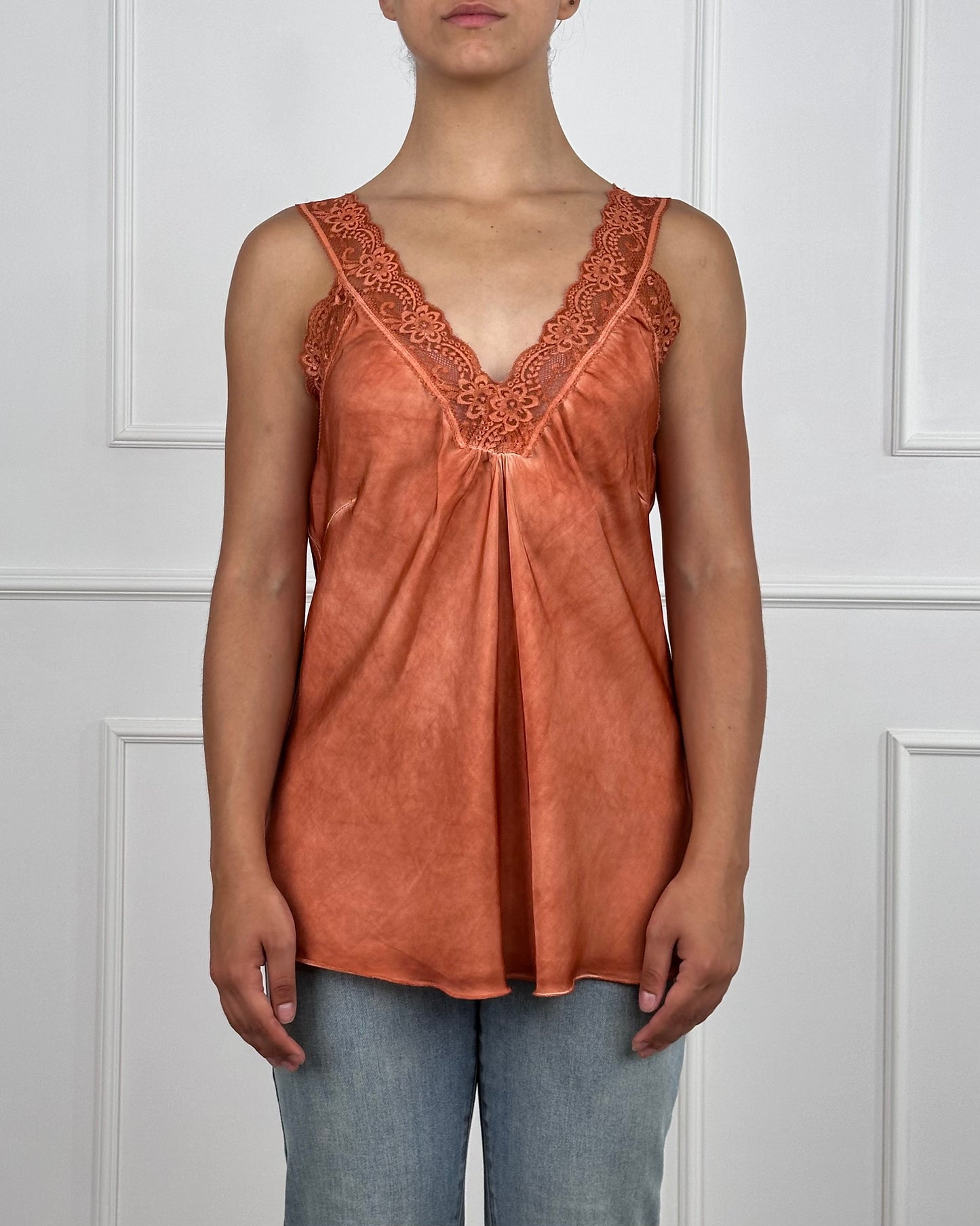 213361 - TOP IN VISCOSA SPALLINA IN PIZZO