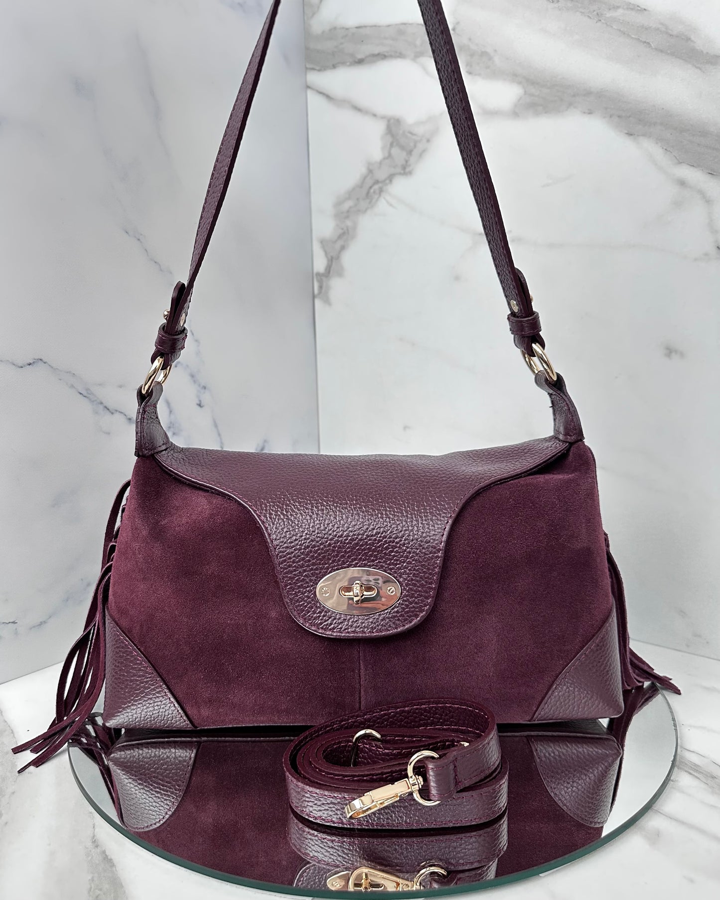 BRS948 - BORSA VERA PELLE POSTINA