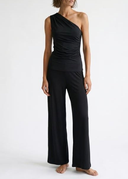 F63953 - BREND PANTALONE PALAZZO IN JERSEY DI VISCOSA