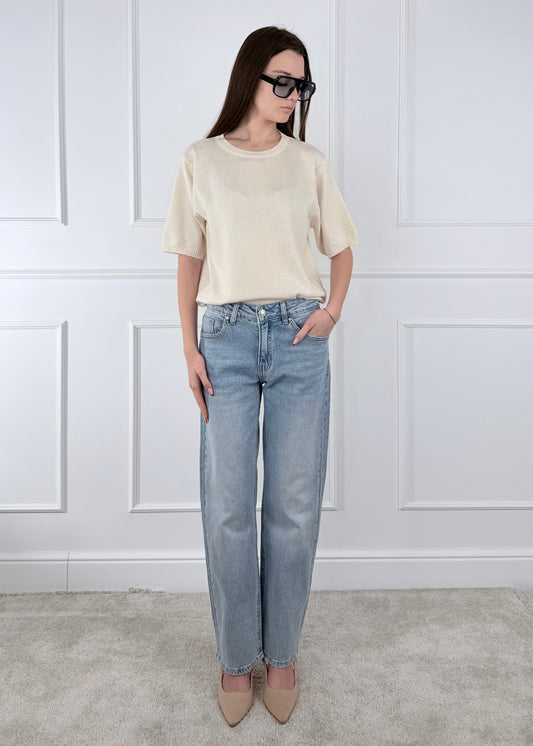 A455314 BREND DENIM CON FIOCCO SANGALLO