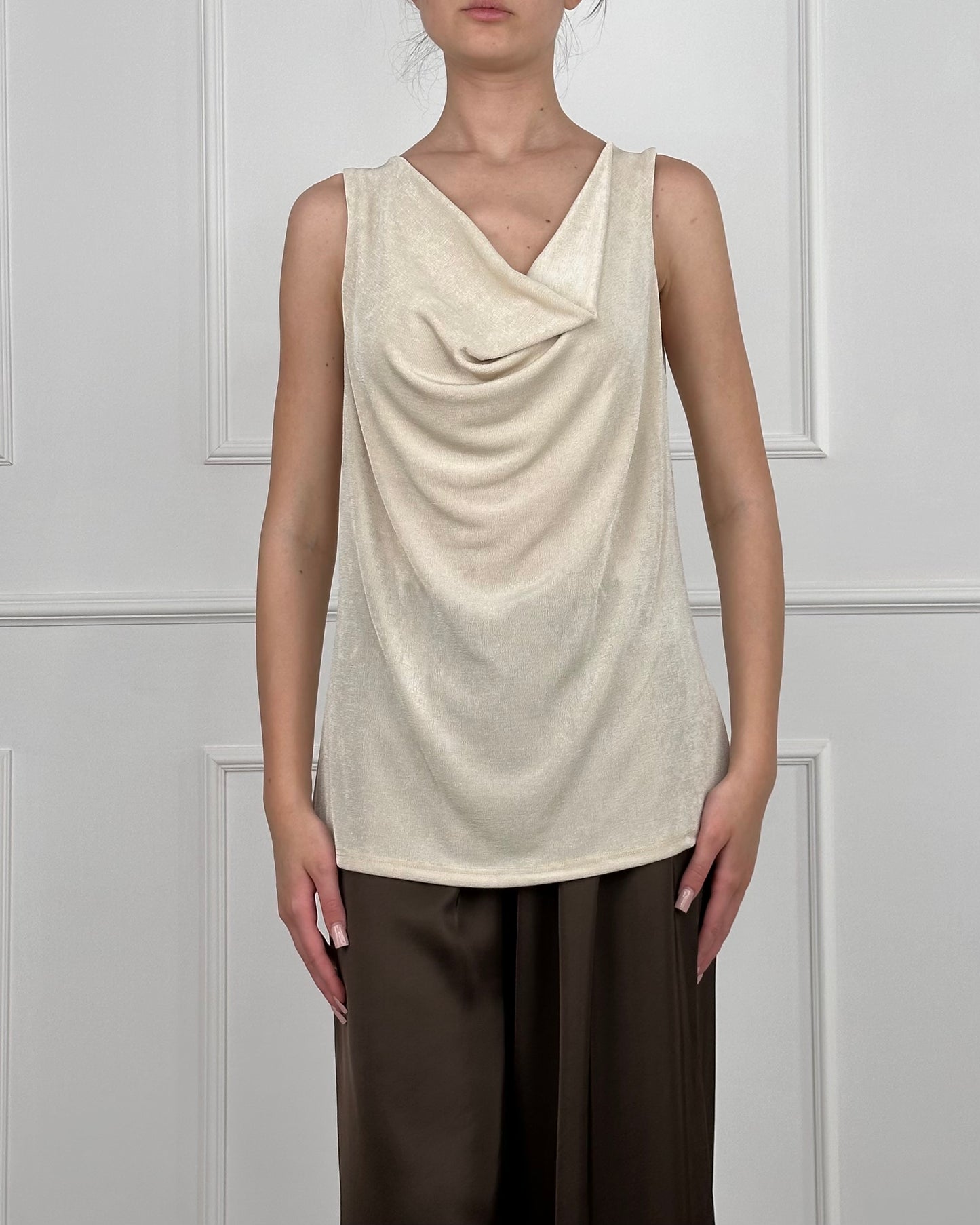 7205 - TOP SCOLLO DRAPPEGGIO