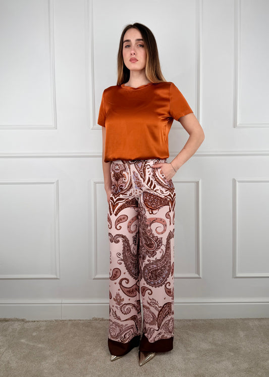 B32567 - BREND PANTALONE PALAZZO FANTASIA PAISLEY