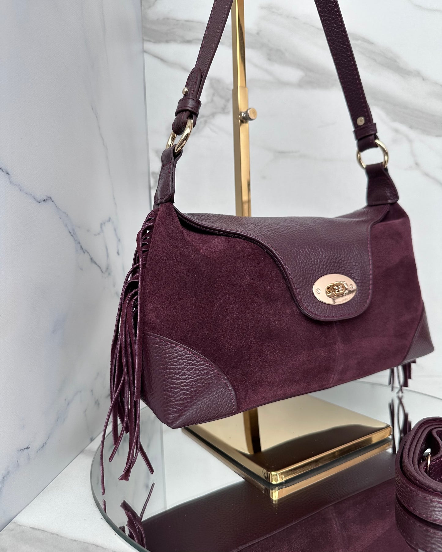BRS948 - BORSA VERA PELLE POSTINA
