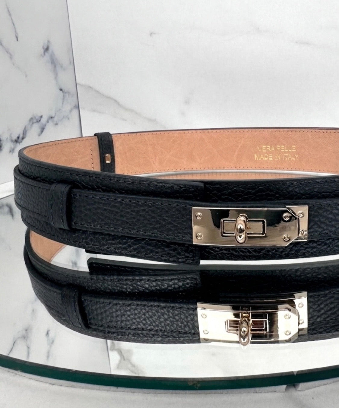 CNT4589 - CNT4589 CINTURA VERA PELLE REGOLABILE