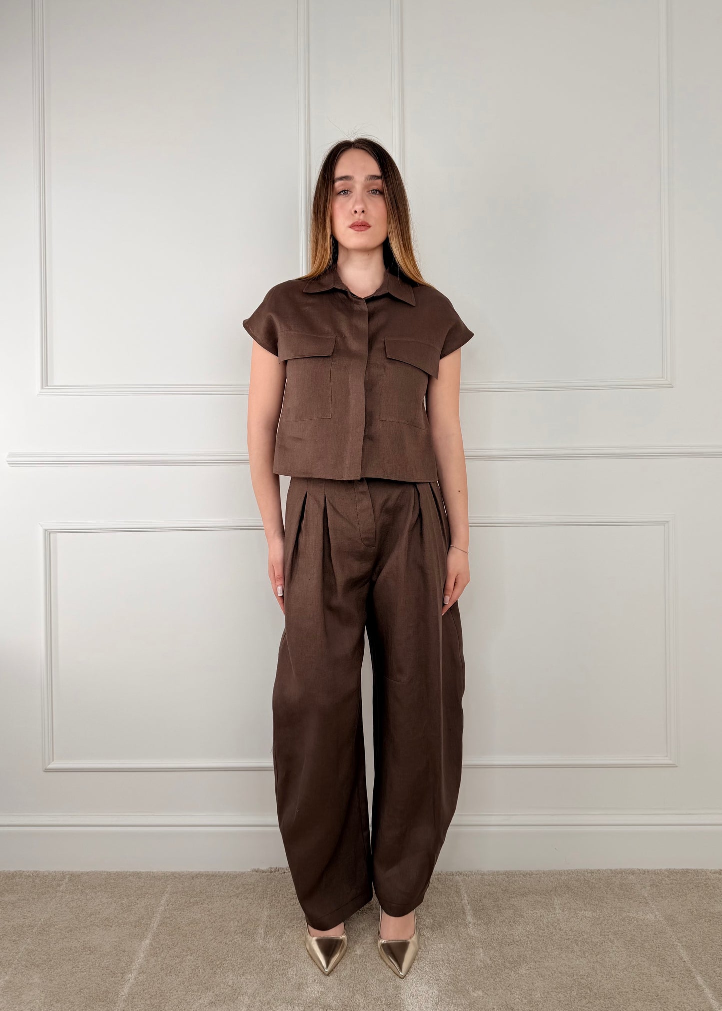 26P4950 - TENSIONE IN PANTALONE BALLOON IN LINO