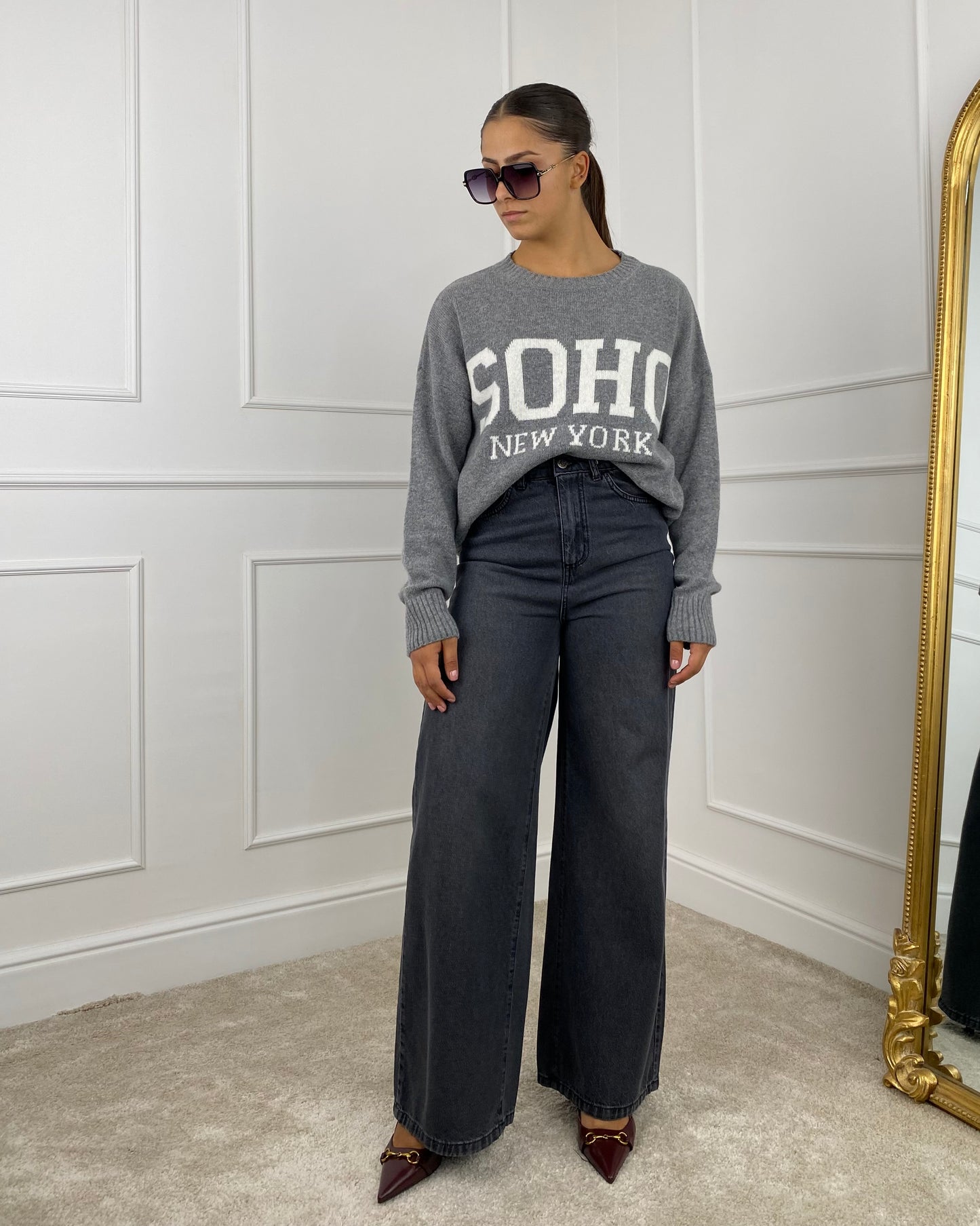 IJY467 - DENIM PALAZZO