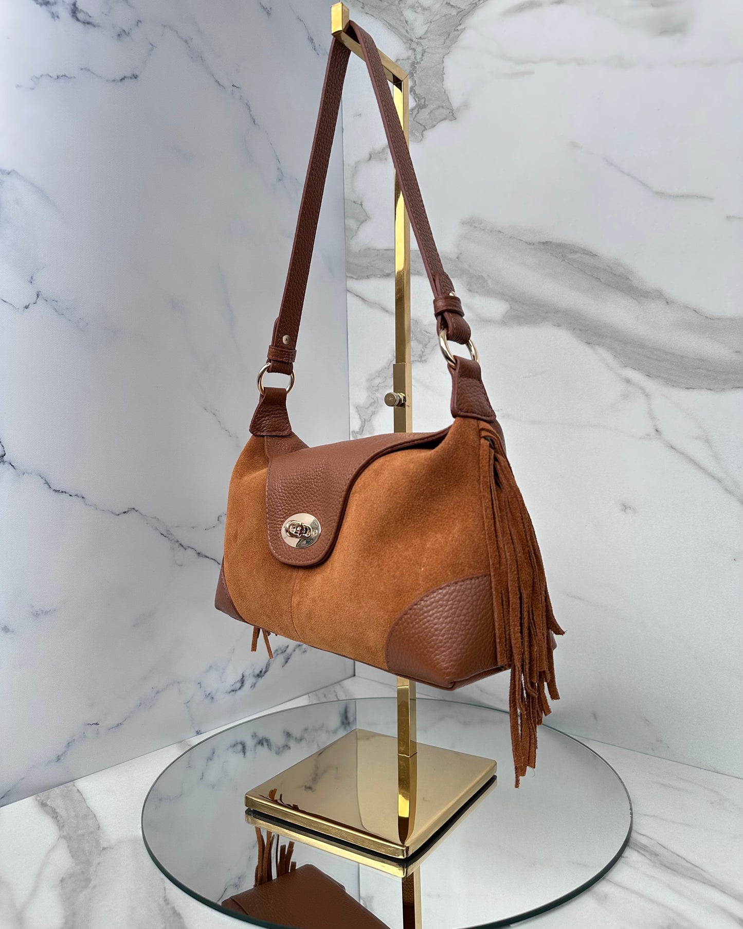 BRS948 - BORSA VERA PELLE POSTINA