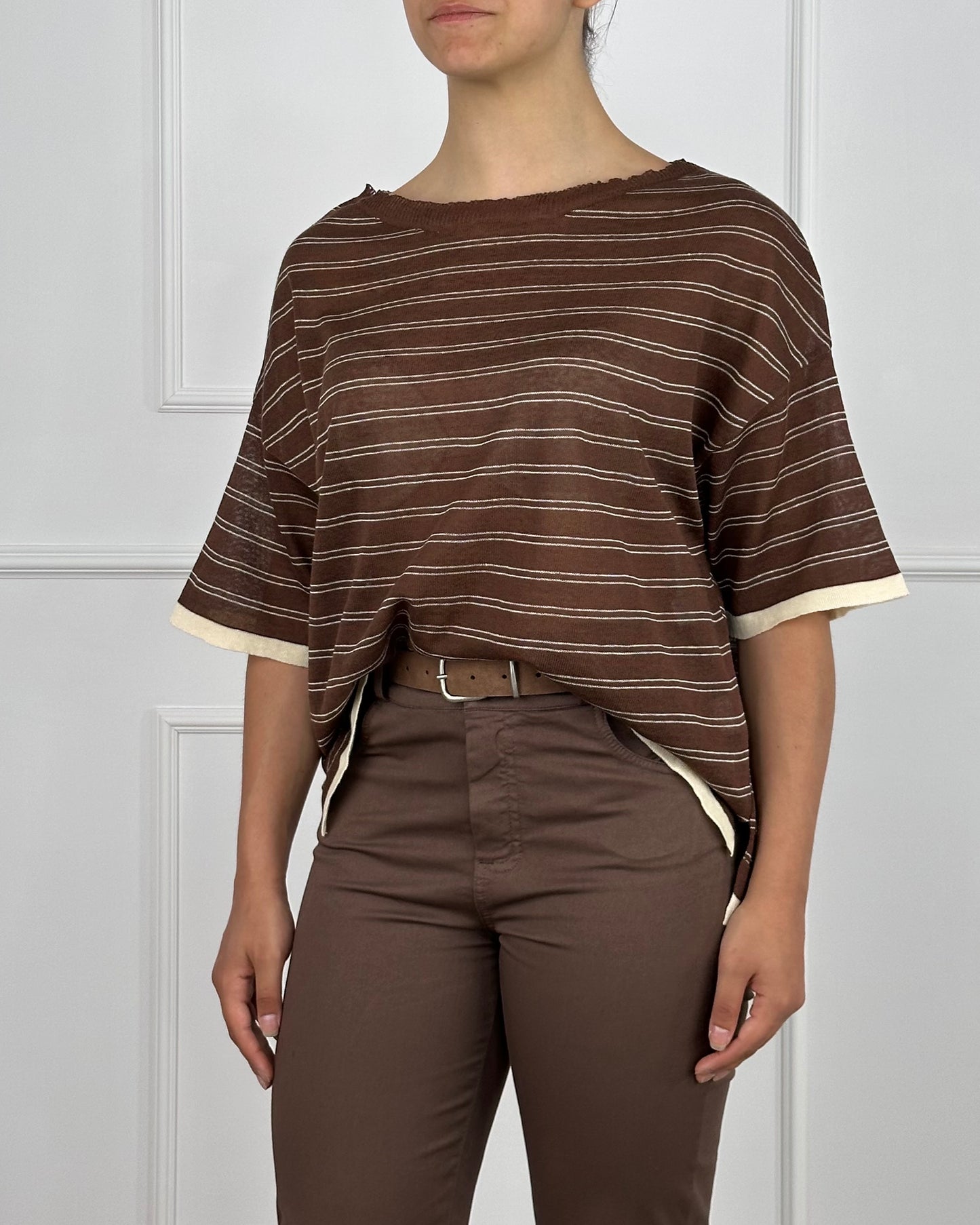 G280125 - MAGLIA RIGHE SC.BARCA LINO & COTONE