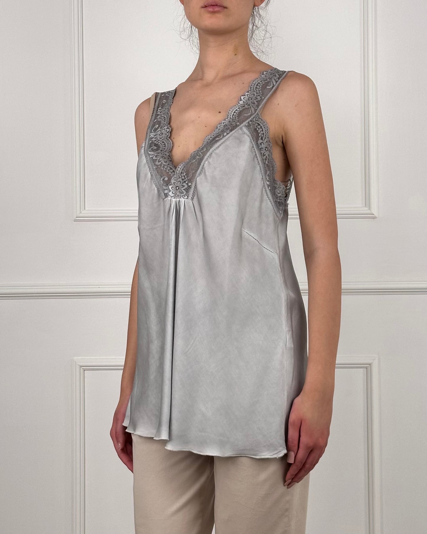 213361 - TOP IN VISCOSA SPALLINA IN PIZZO