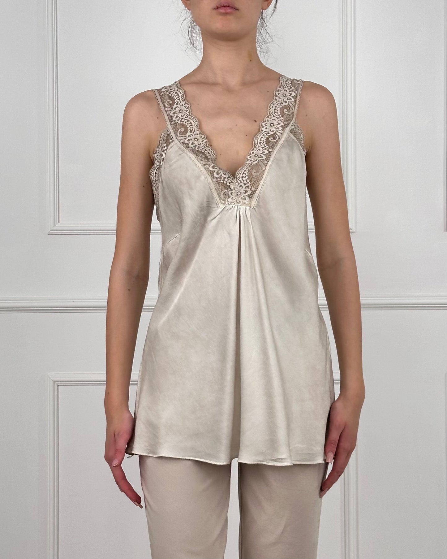 213361 - TOP IN VISCOSA SPALLINA IN PIZZO