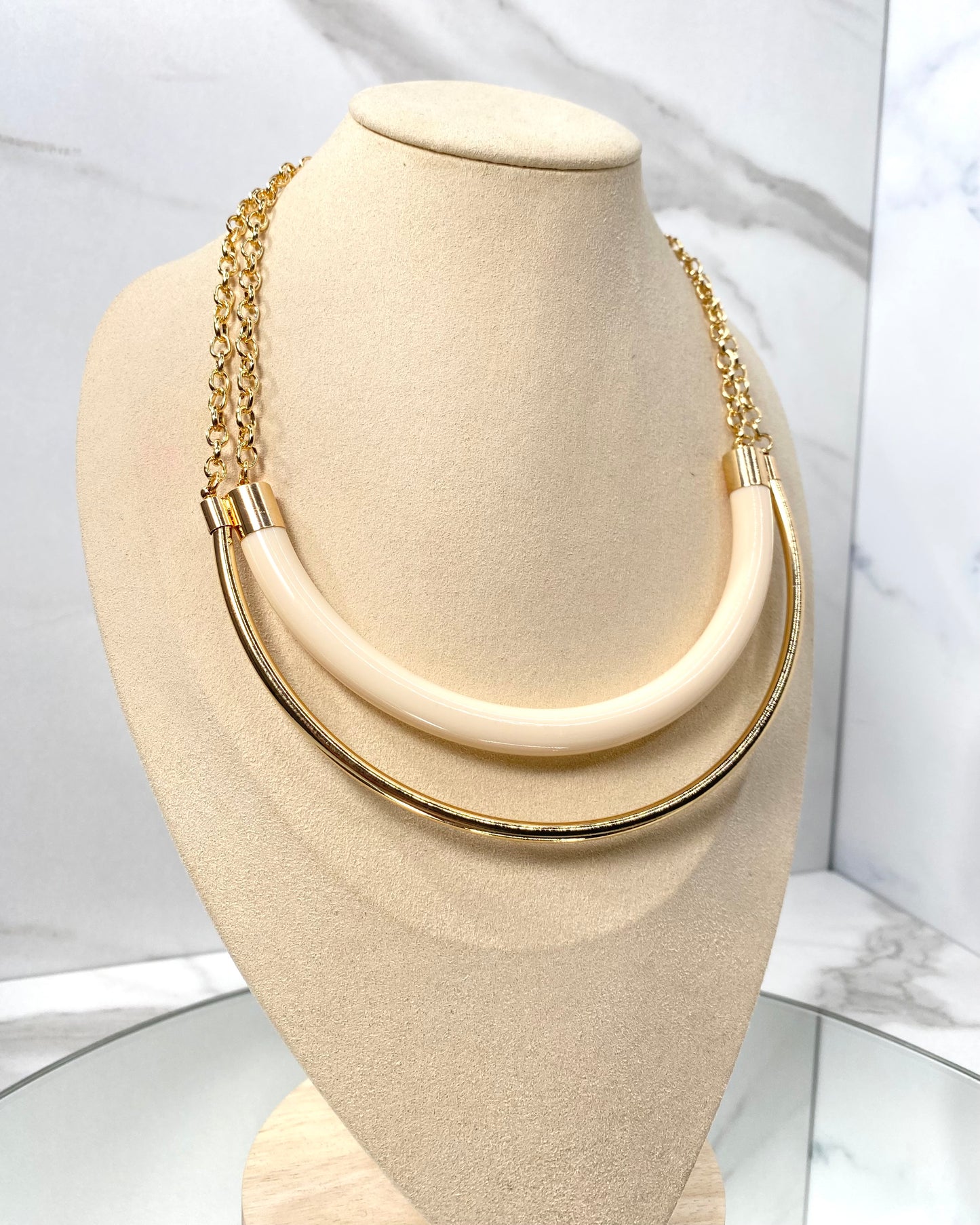 CLN47 COLLANA GIROCOLLO MEZZA LUNA