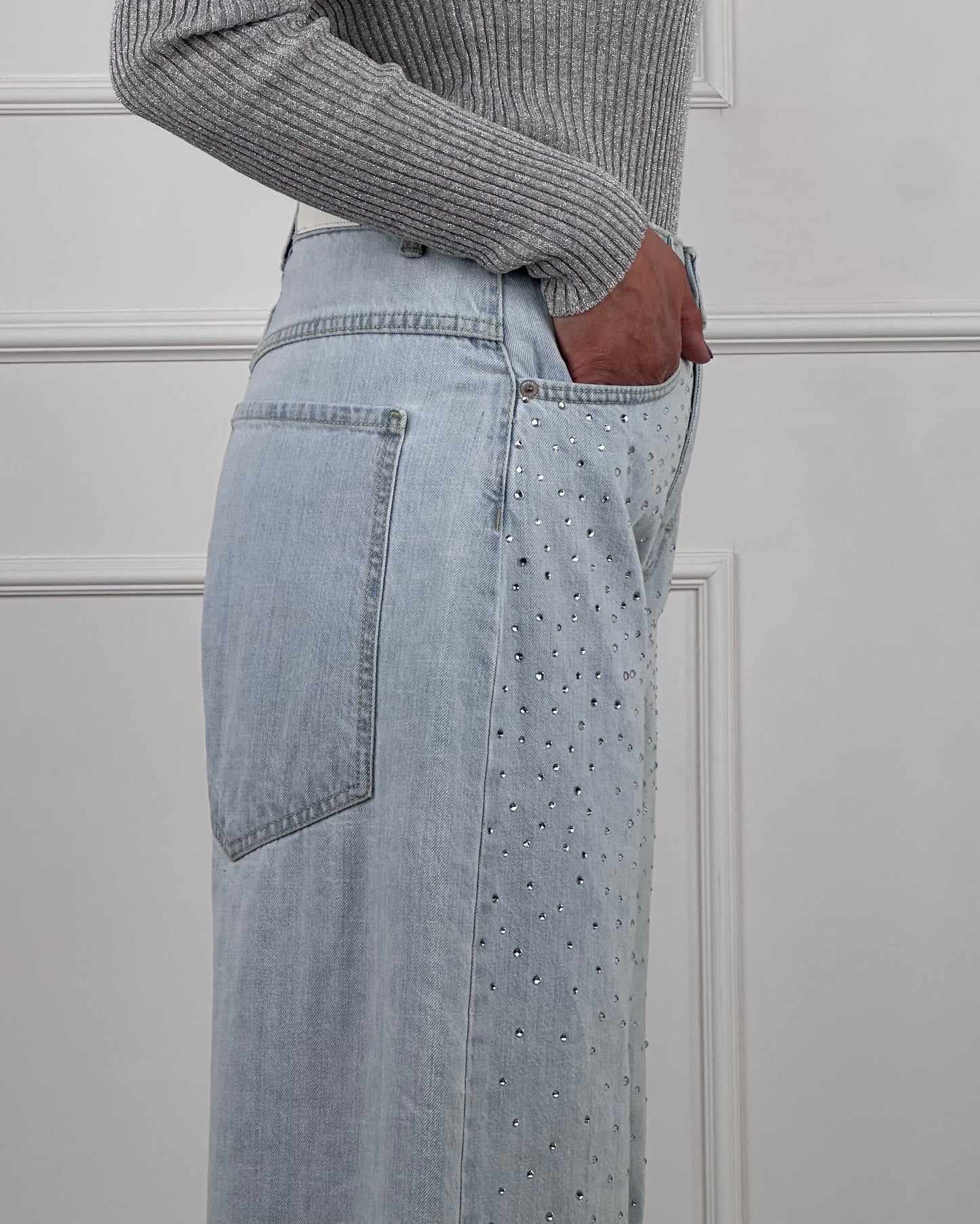 GIUSISTRASS - TENSIONE IN JEANS PALAZZO GIUSI CON STRASS