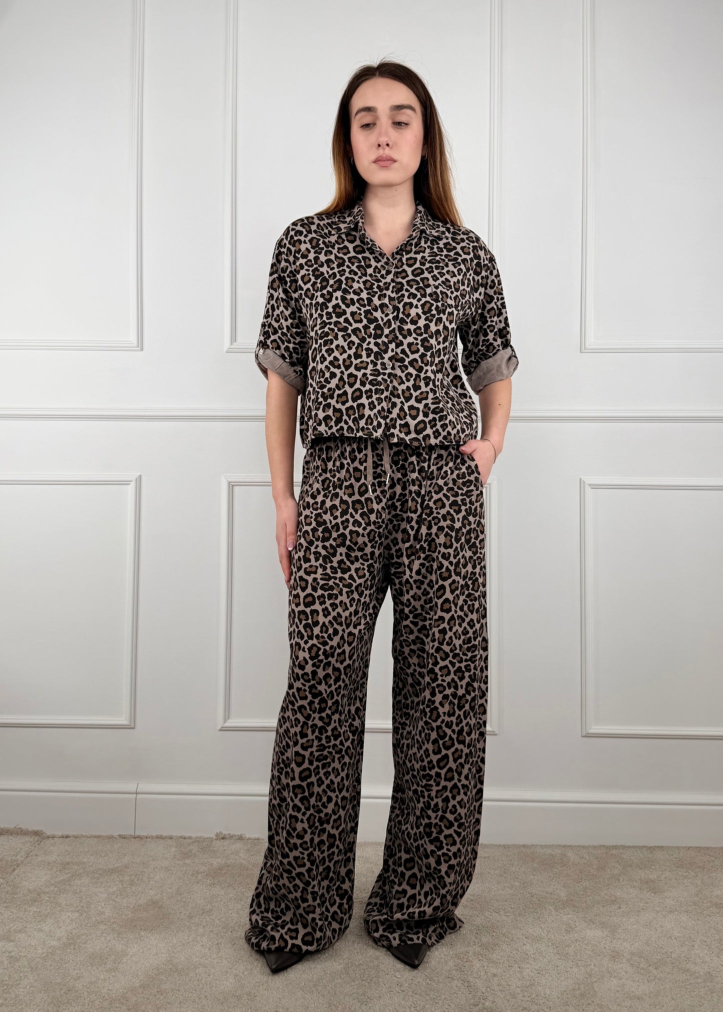 2101 - COMPLETO MACULATO CAMICIA CROP E PANTALONE