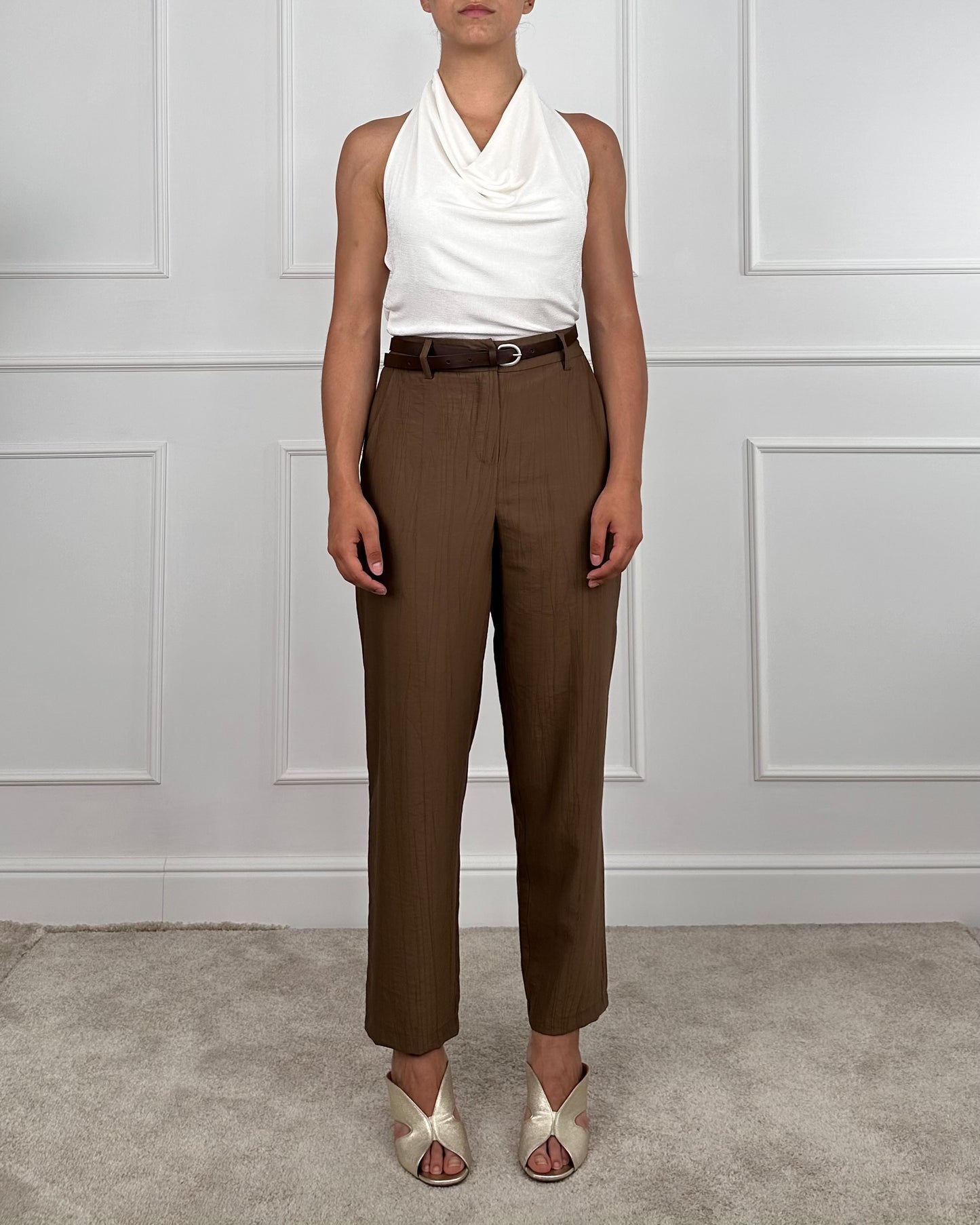 25P7626 - TENSIONE IN PANTALONE CARROT GOFFRATO