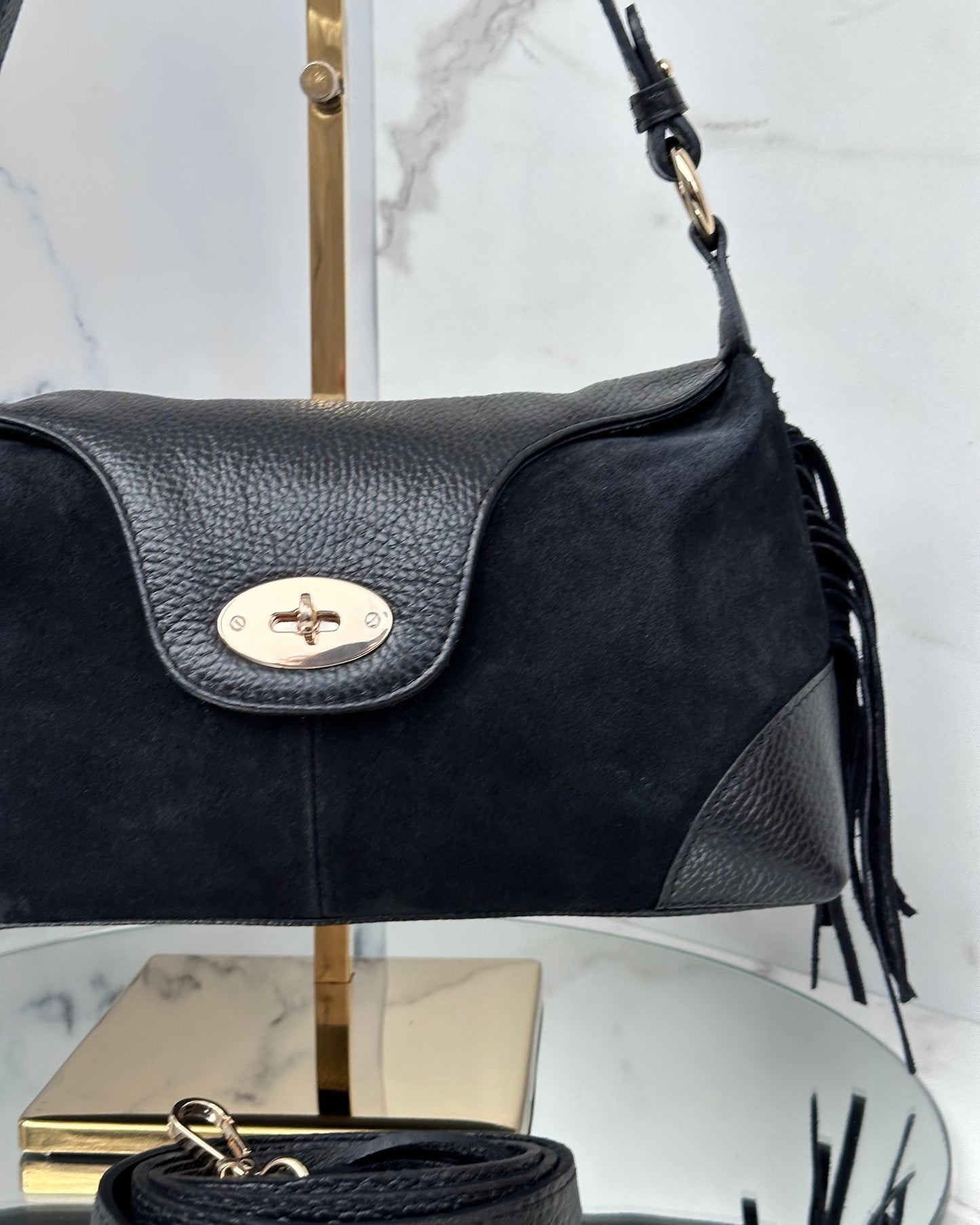 BRS948 - BORSA VERA PELLE POSTINA