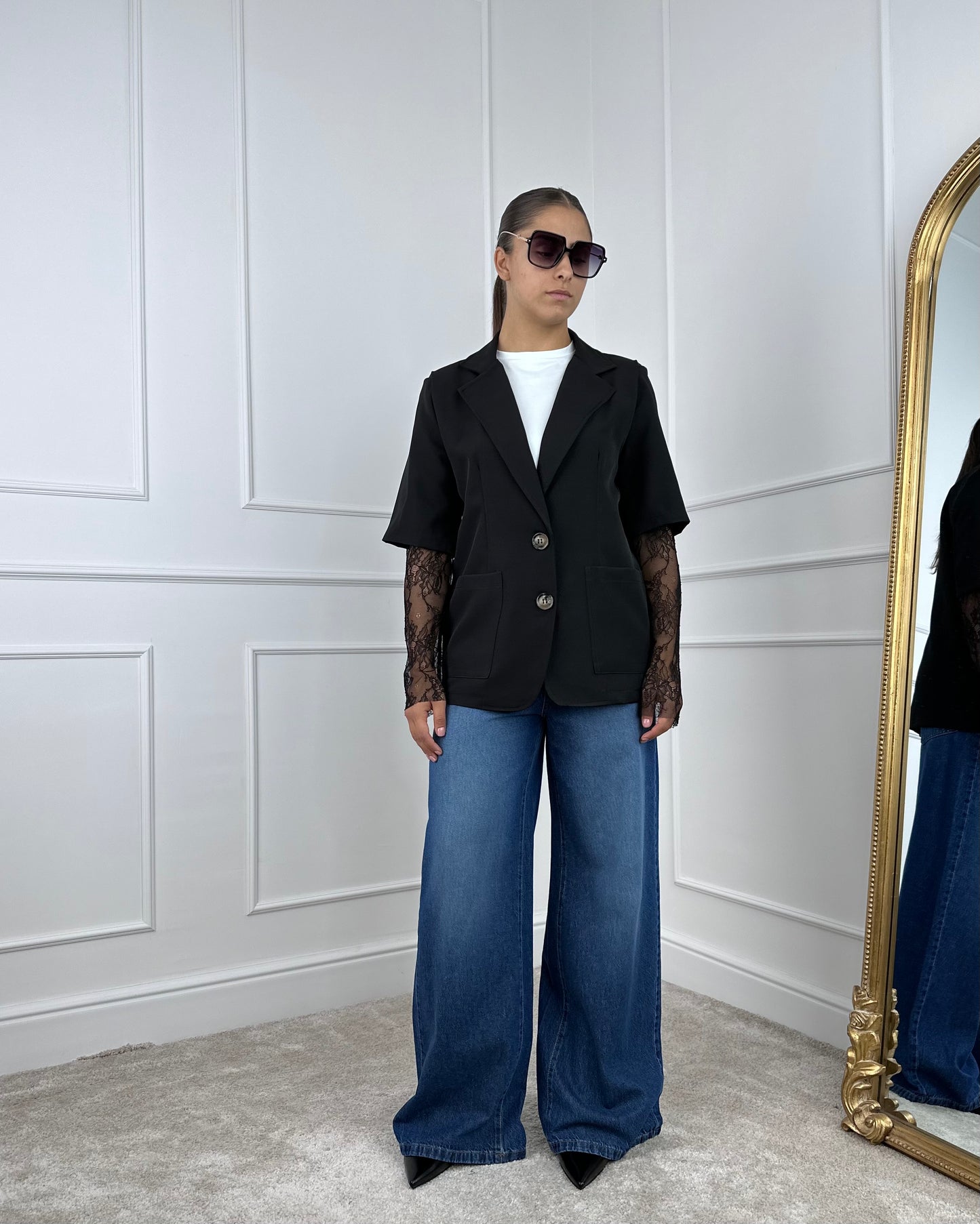 NC7998 - MY-D GIACCA MANICA IN PIZZO