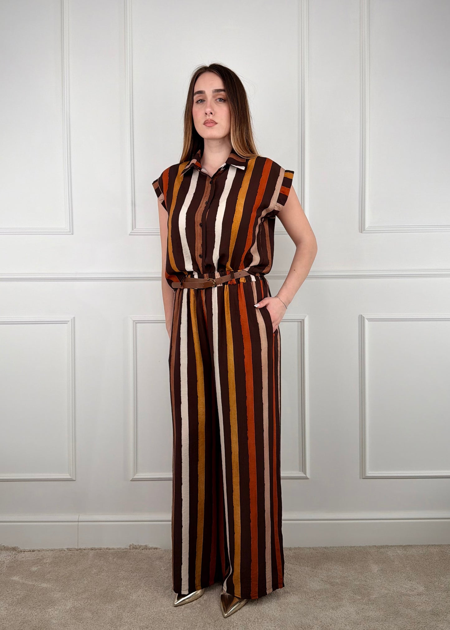 YM6016 - PANTALONE PALAZZO FANTASIA RIGHE