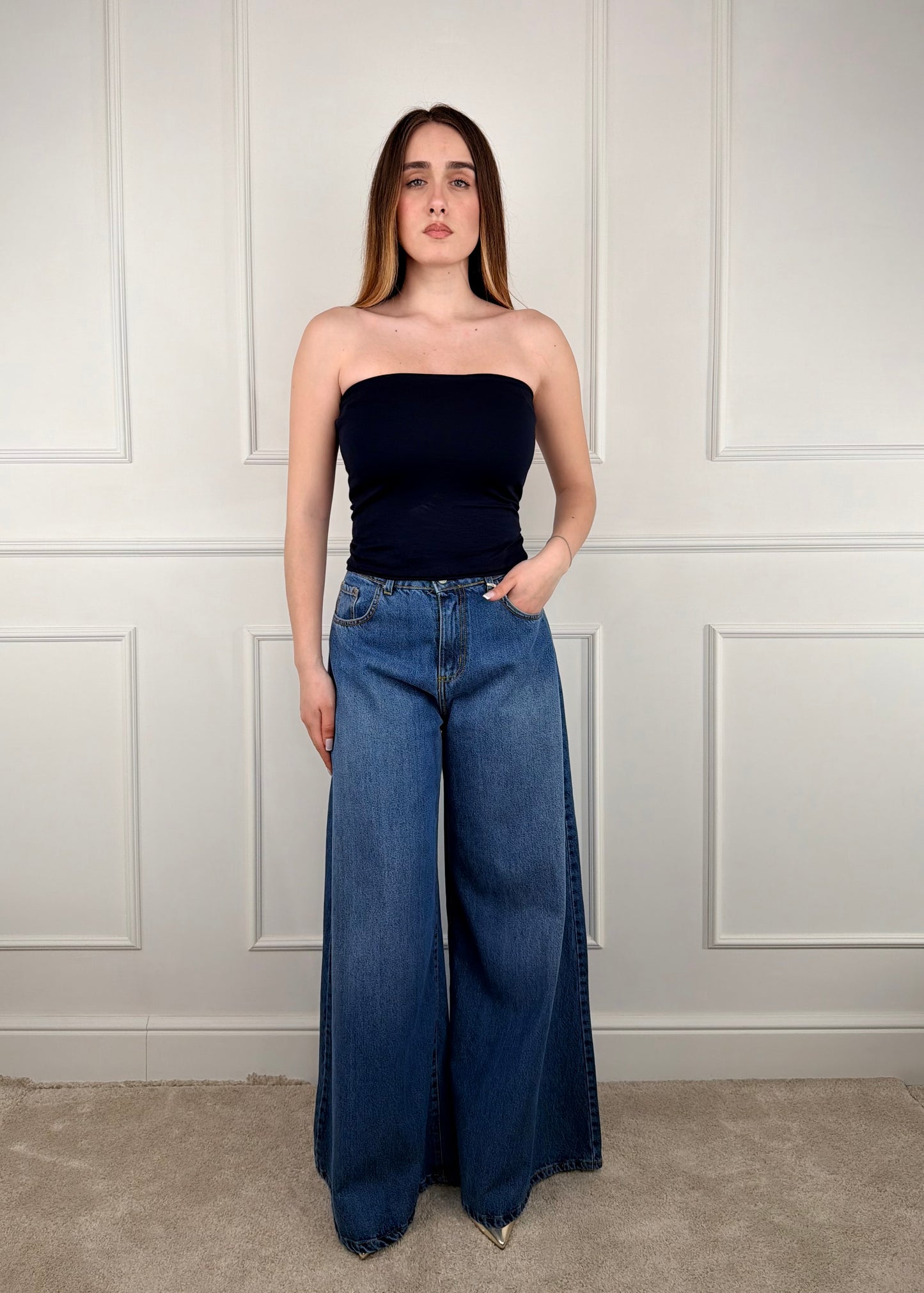 B3177 - BREND TOP FASCIA IN JERSEY DI VISCOSA